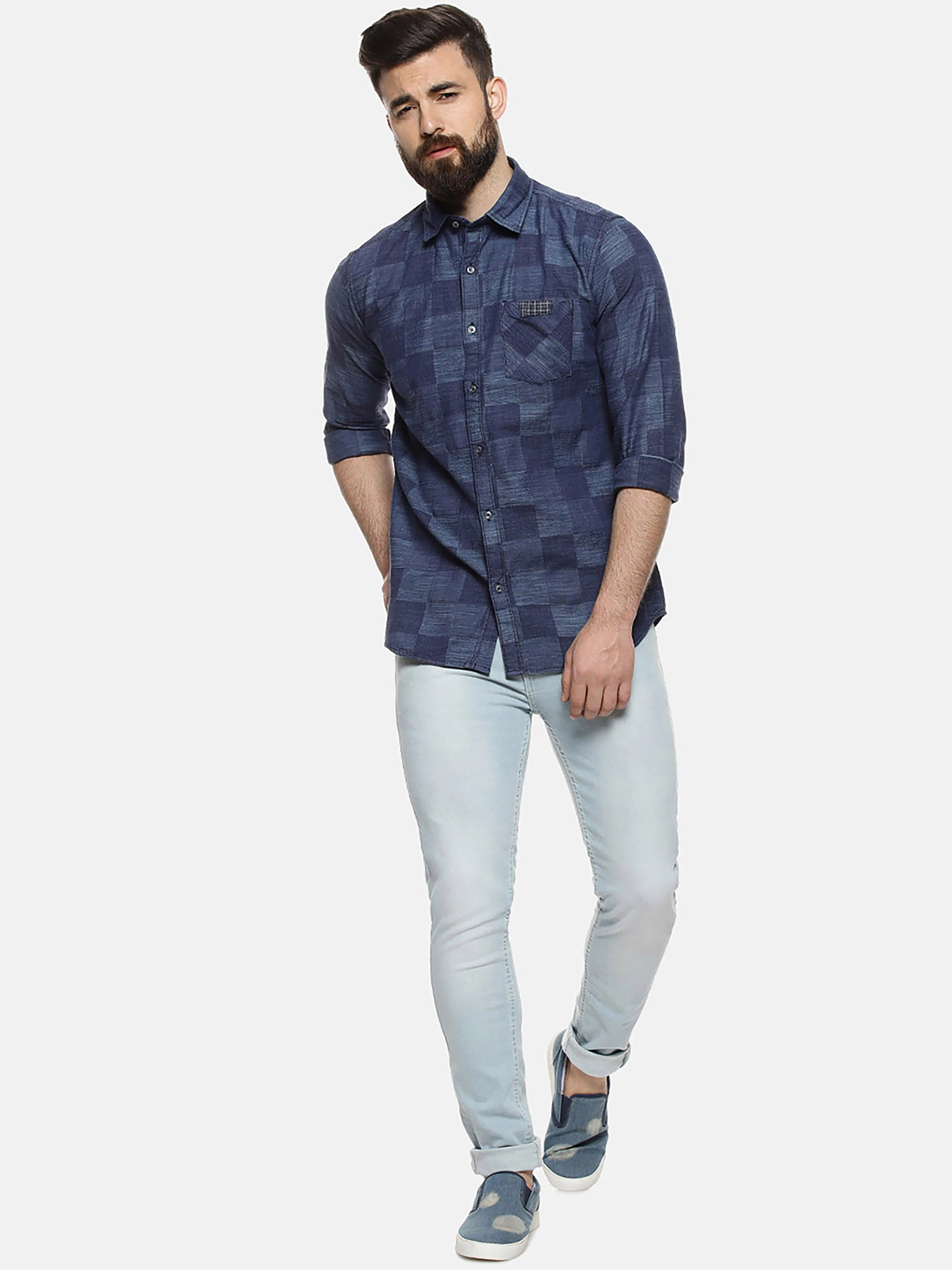 Campus Sutra Men's Checkered Stylish Casual Shirt