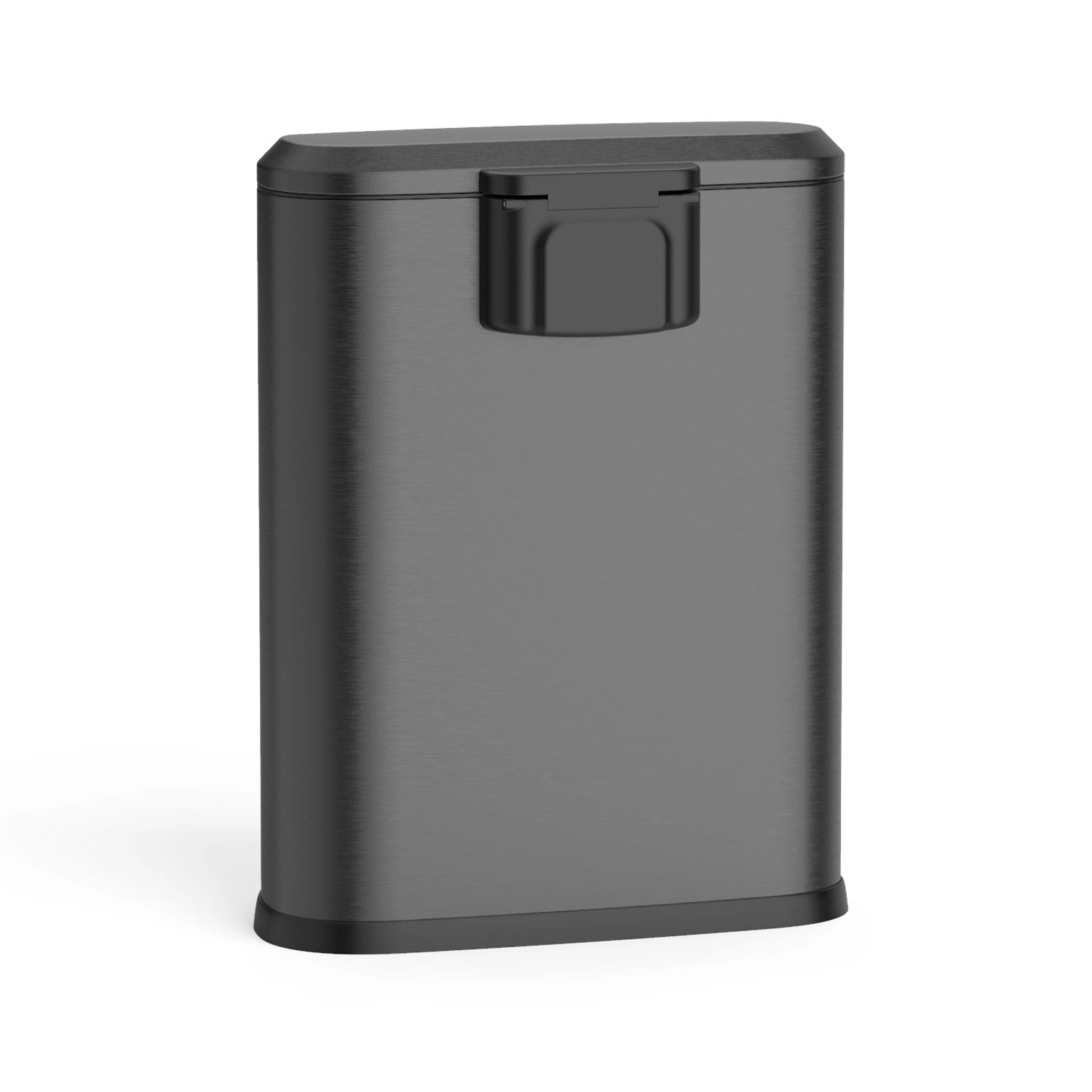 Ninestars D-Shape 13.2-Gallon Stainless Steel Step-On Trash Can