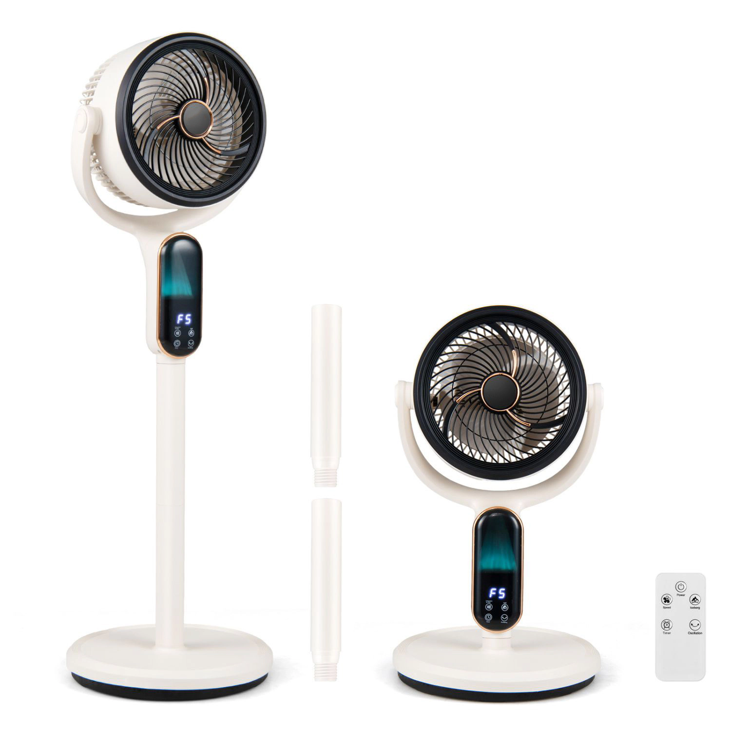 SlickBlue Adjustable Pedestal Fan with 900 CFM Powerful Airflow and Remote Control
