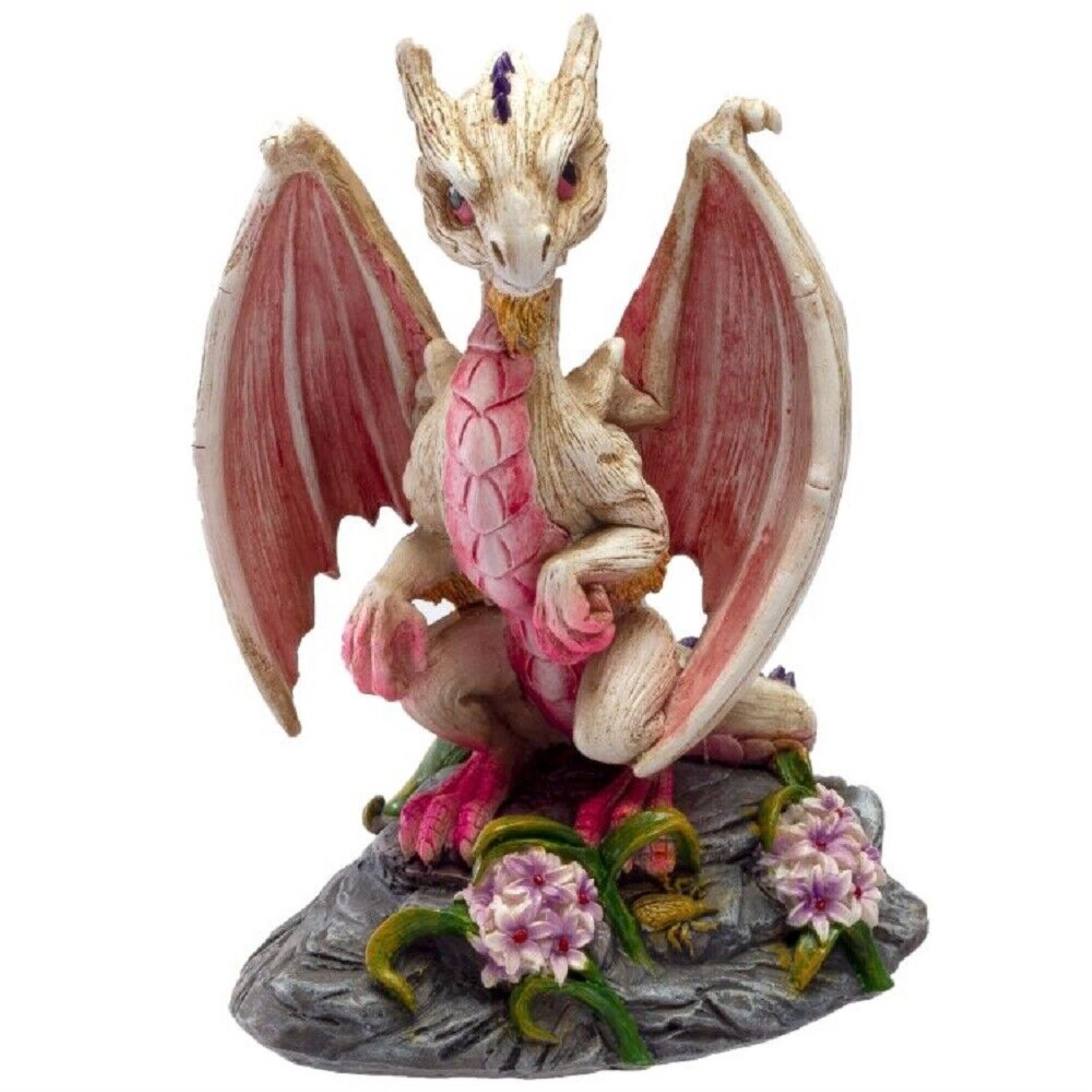 Pacific Giftware Pale White Garlic Dragon Figurine by Stanley Morrison 4.75 inch