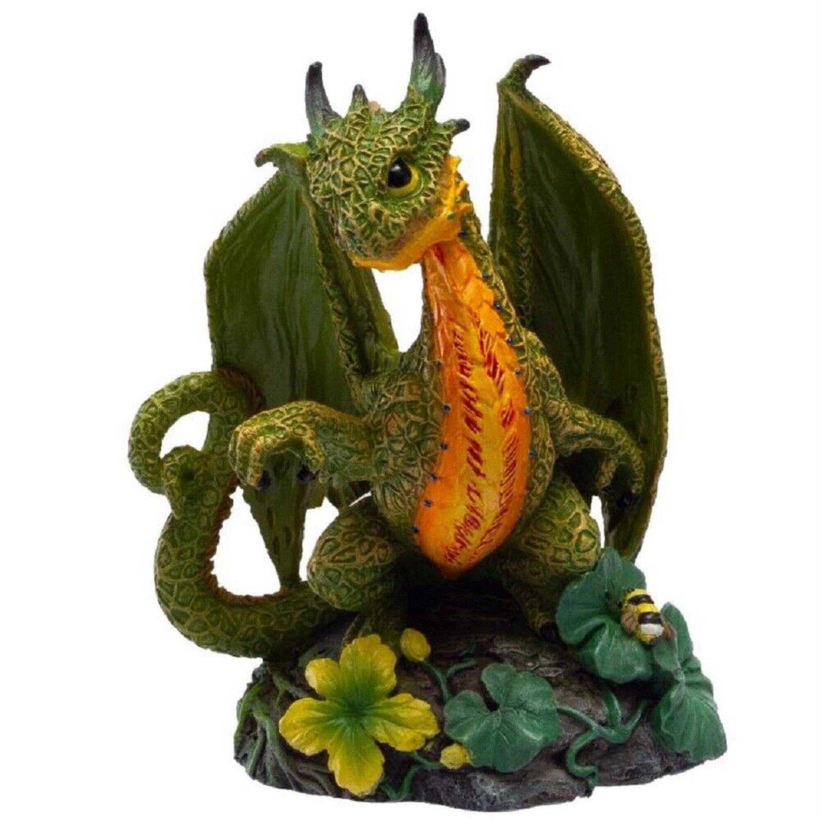 Pacific Giftware Cantaloupe Dragon Resin Figurine by Stanley Morrison 4.75 inch