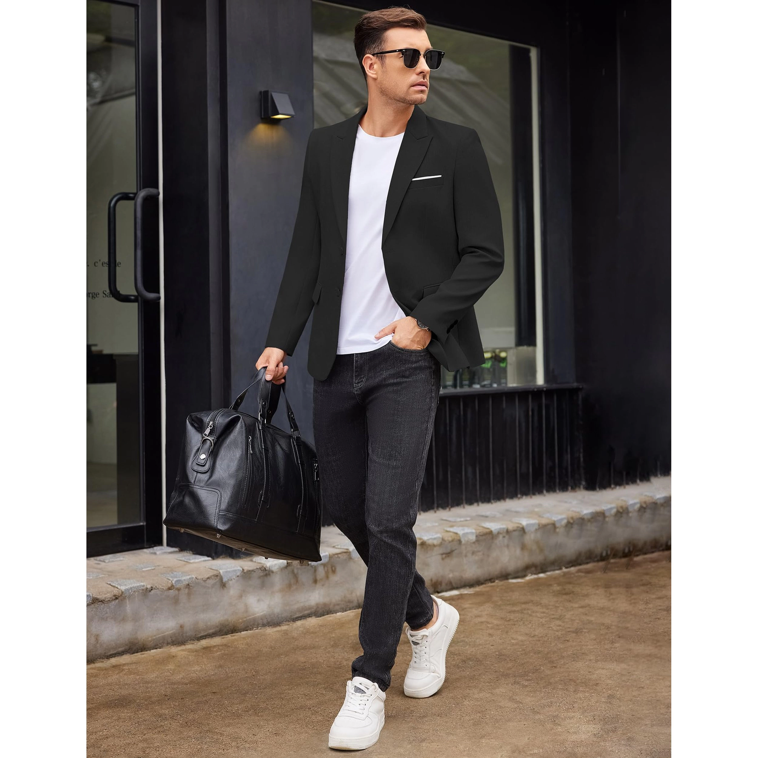 COOFANDY Men's Slim Fit Notch Lapel Casual Blazer Sport Coat Suit Jacket
