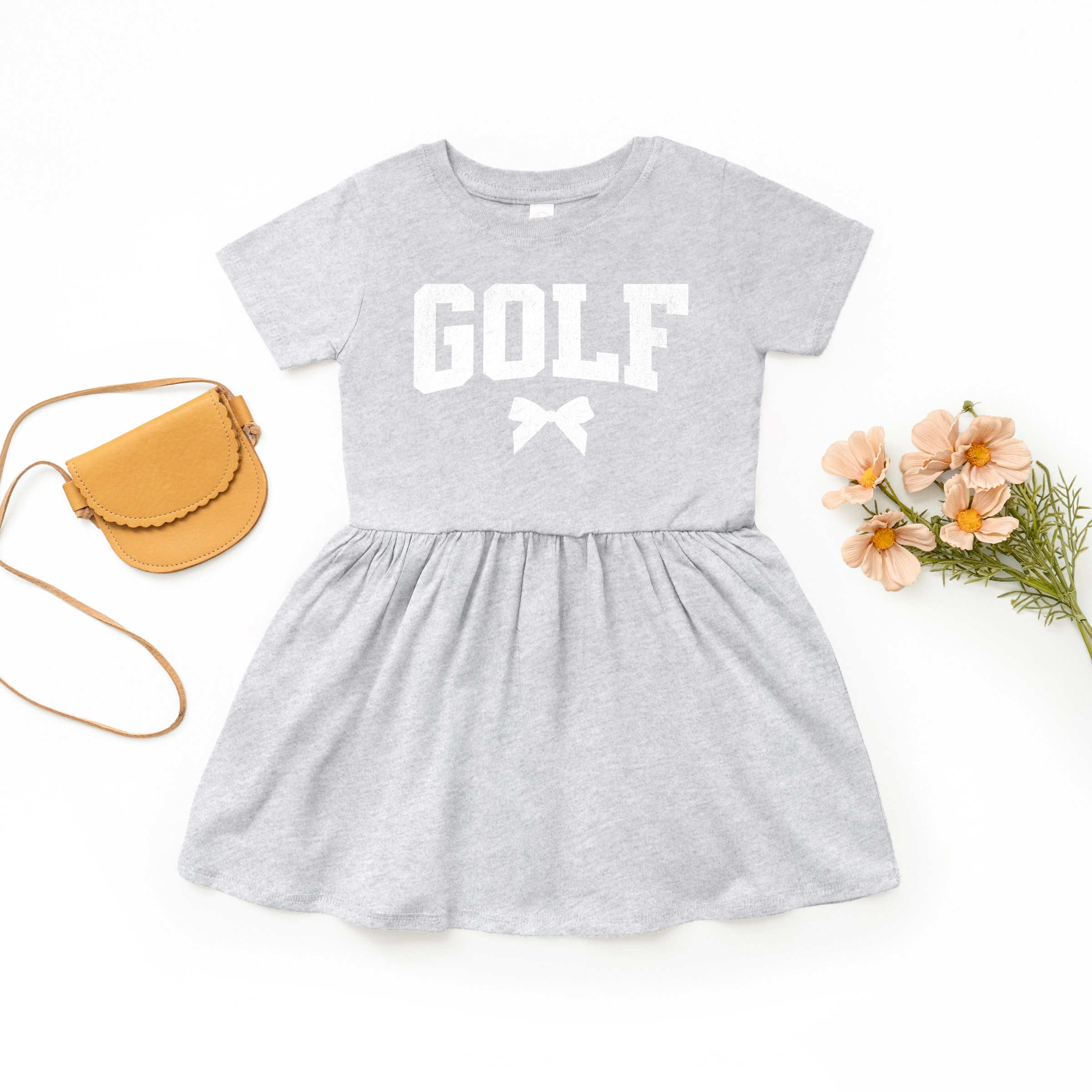 The Juniper Shop - Golf Arched Bow Toddler Girl's Graphic Dress