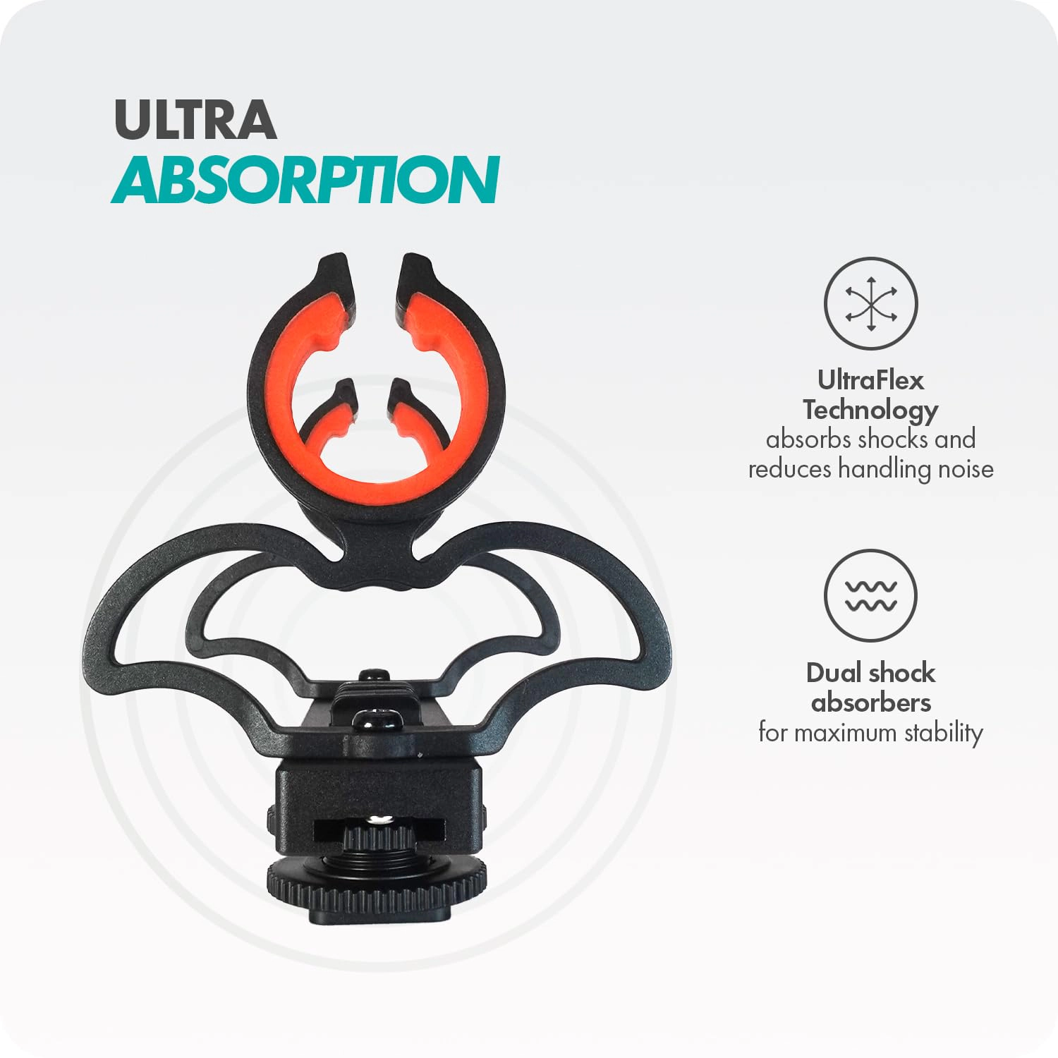 Movo SM6 Ultraflex Premium Shockmount for Shotgun Microphones