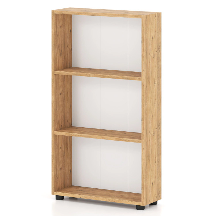 Hivvago 3-Tier Bookcase 42 inch Tall Book Shelf with Anti-Tipping Kit