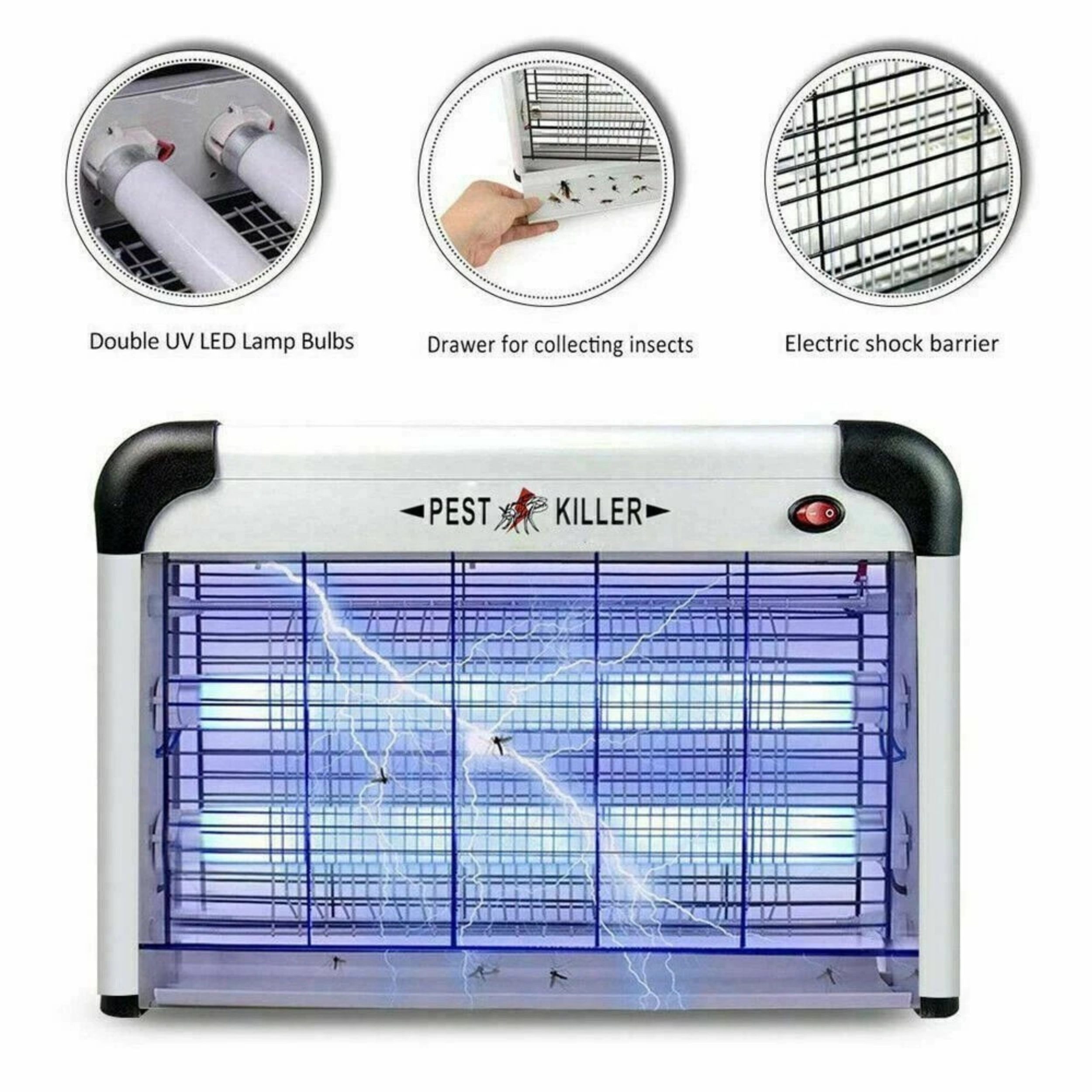 Home Collection 20W UV Electric Indoor Bug Zapper and Flying Insect Killer Lamp