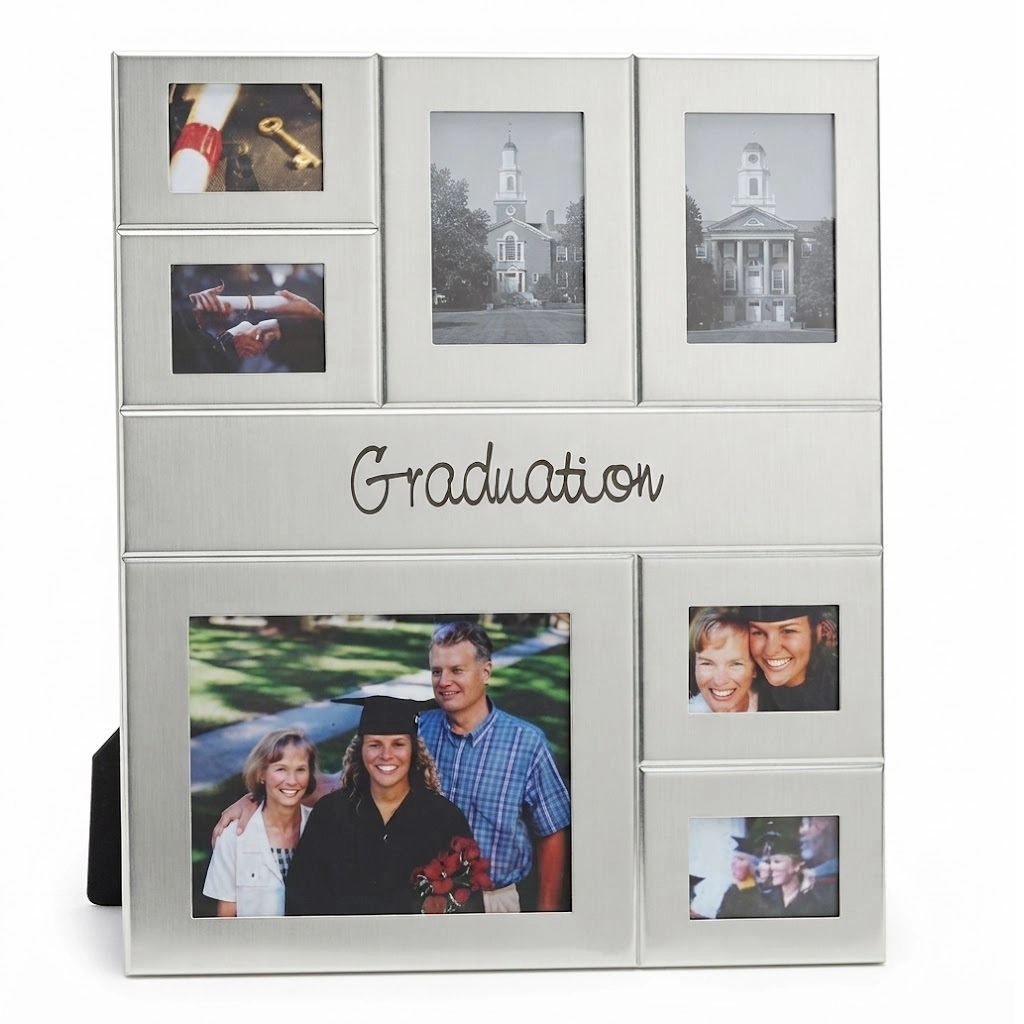 Jiallo Silver-Plated Graduation Collage Photo Frame - 7 Windows