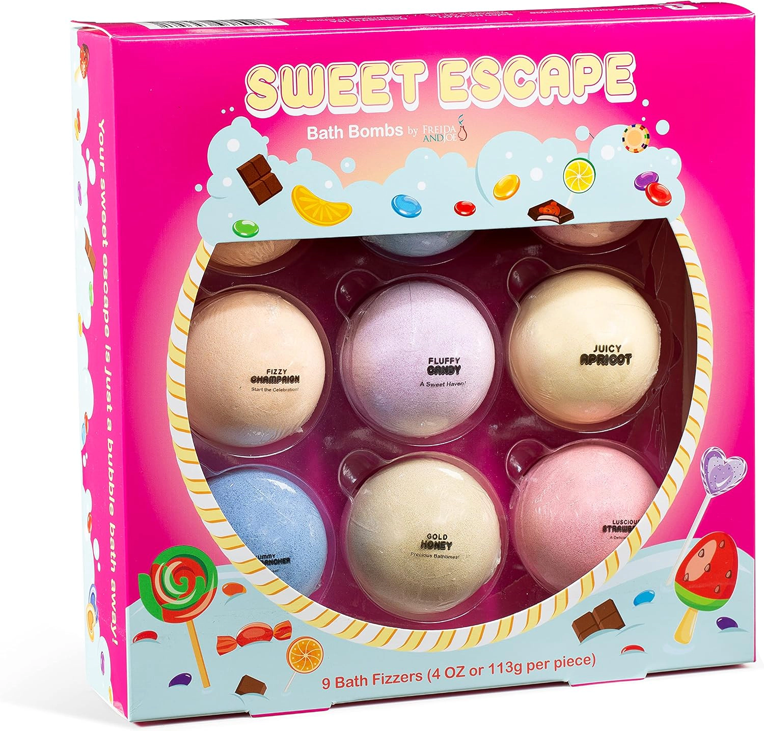 Freida and Joe Women Sweet Escape Bath Bomb Spa Gift Set