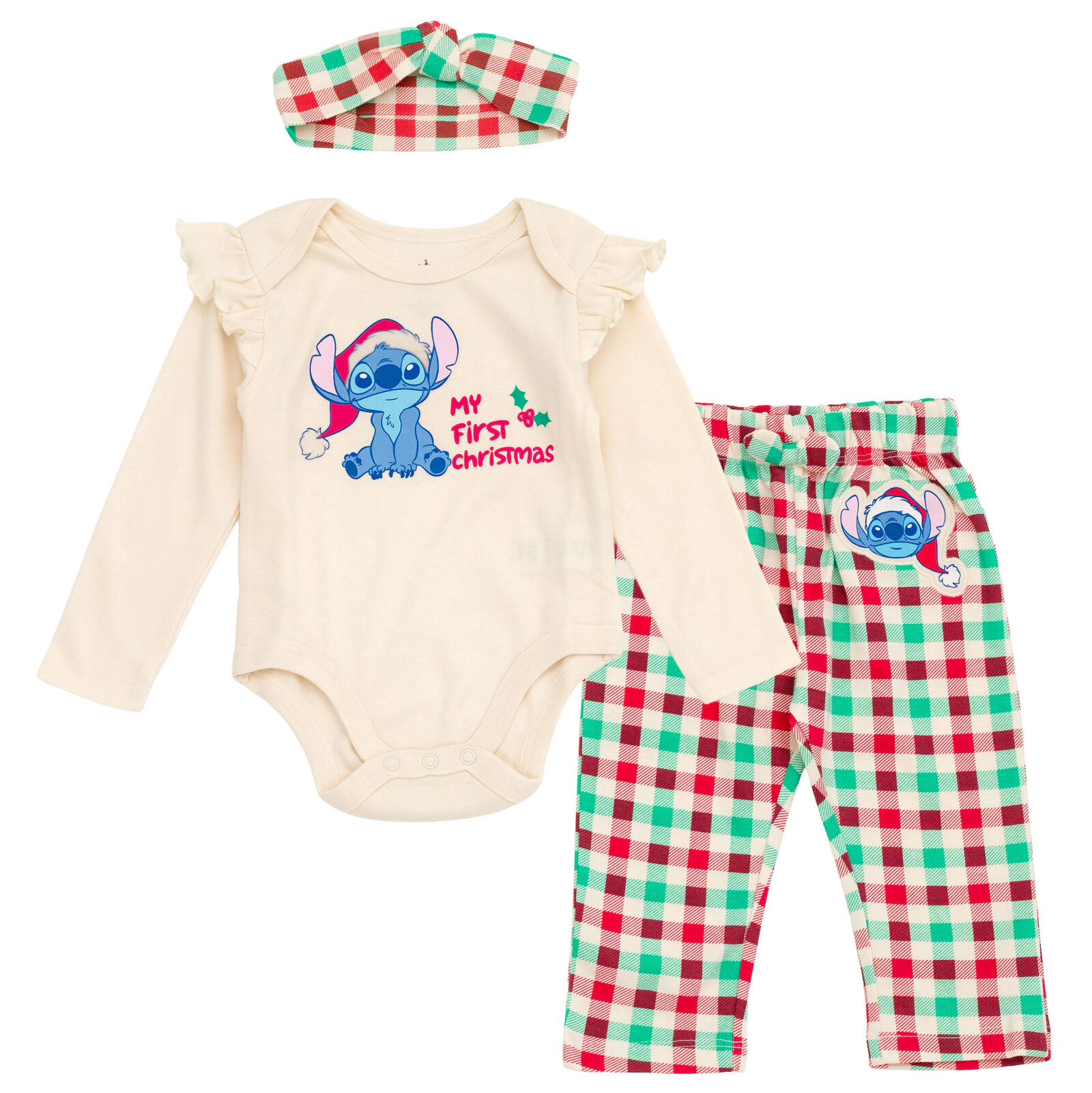 Disney Baby Girls' Christmas Bodysuit and Leggings Set