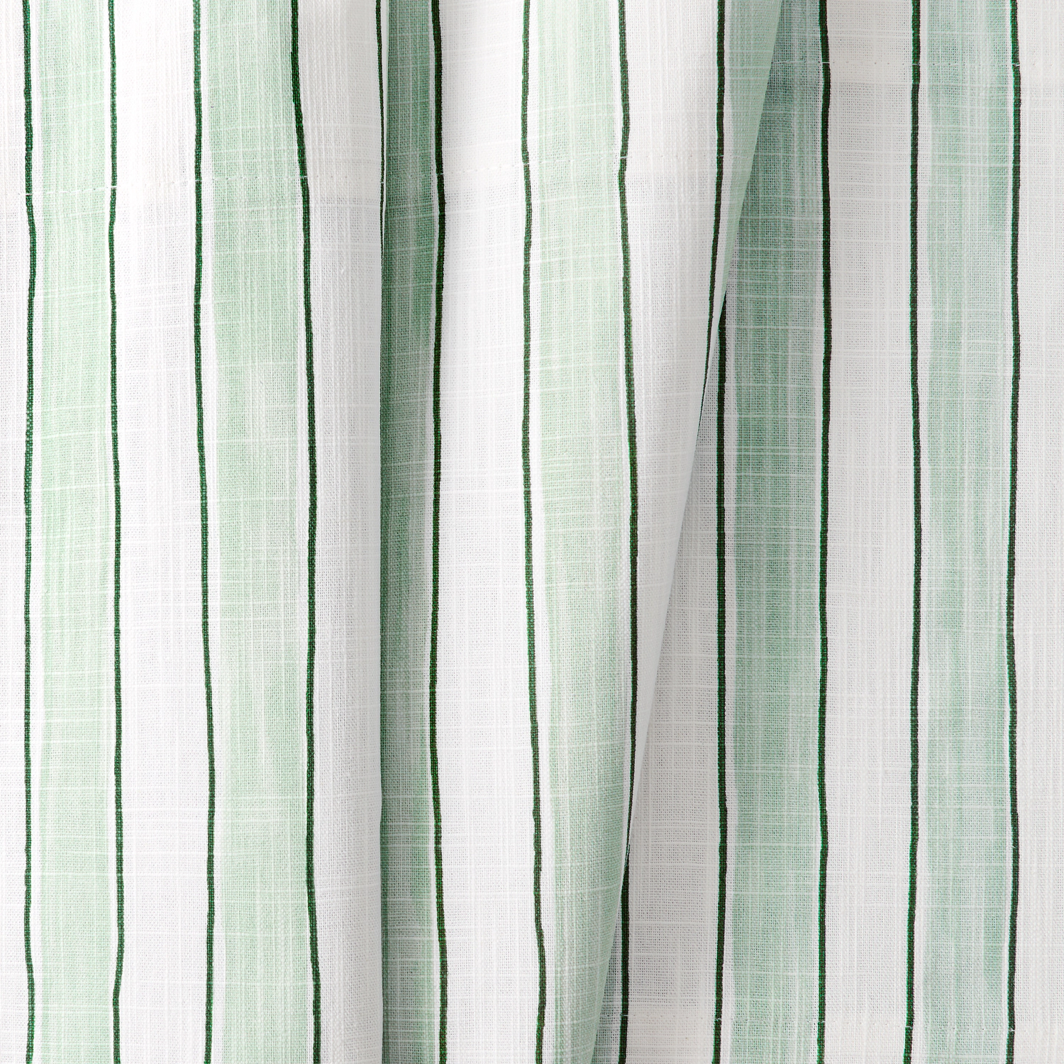Ellis Curtain Saratoga Stripe 100% Cotton Tailored Rod Pocket Valance 50" x 16" Green
