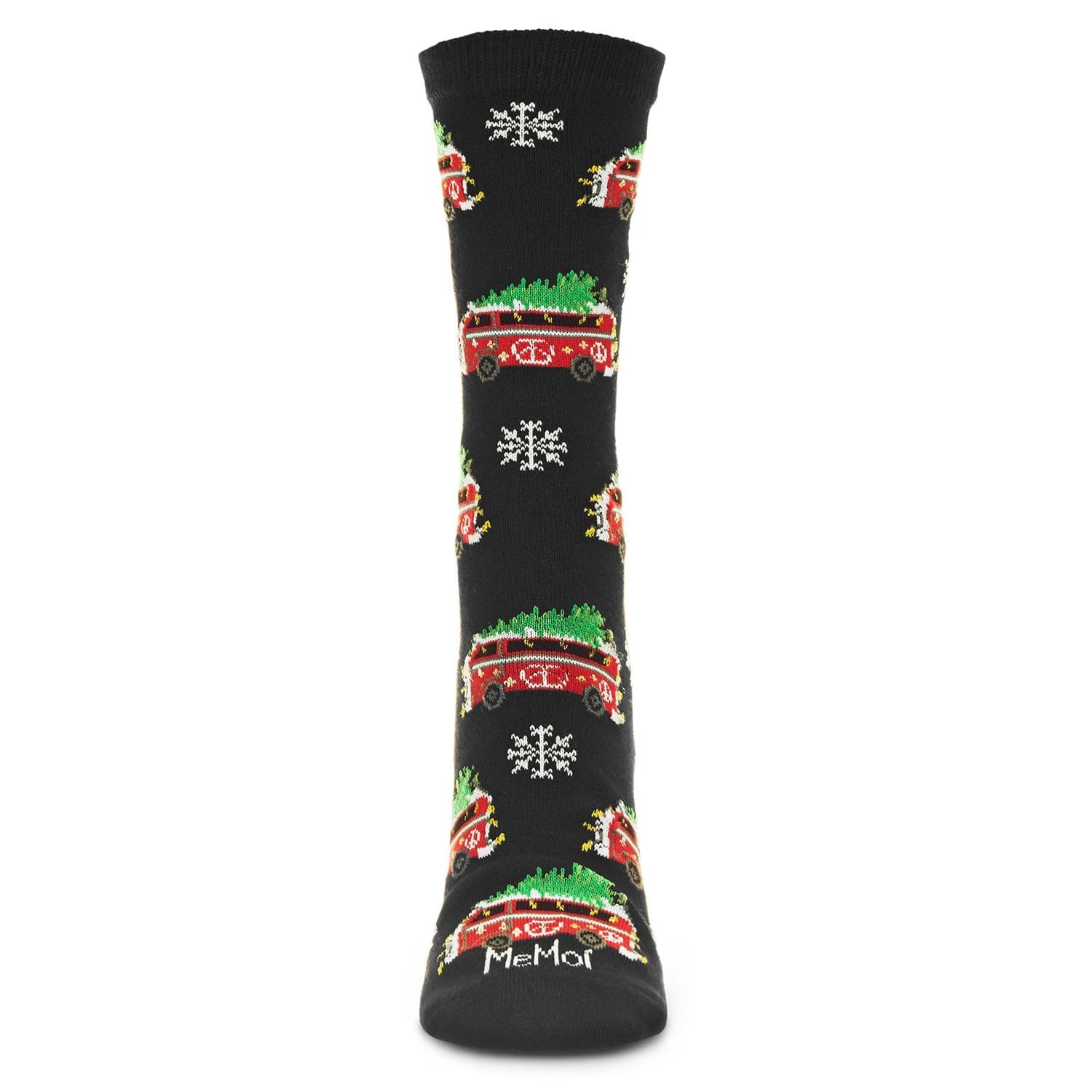 MeMoi Women's Holiday Bus Crew Socks