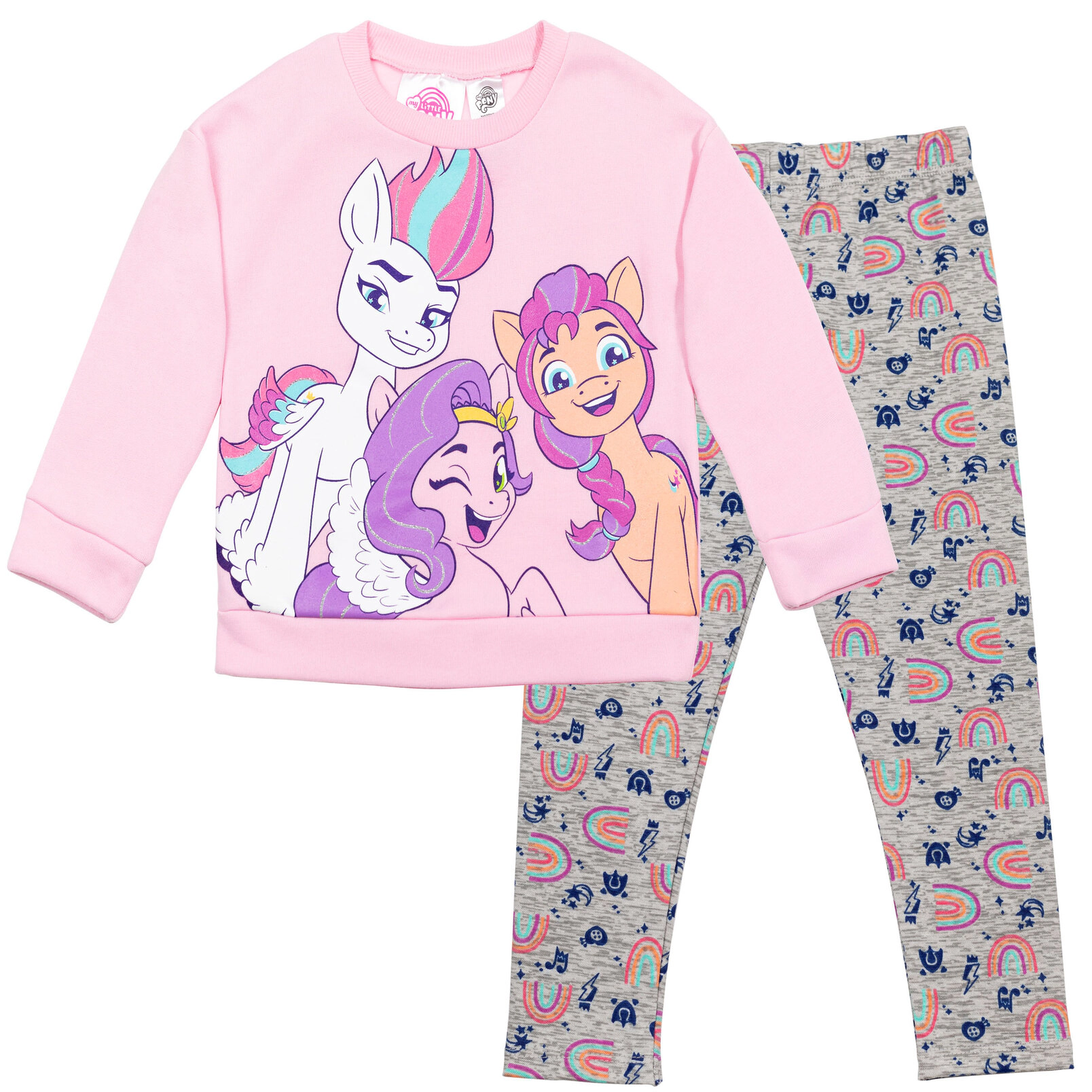 My Little Pony Girls' Fleece 2-Piece Sweatshirt and Leggings Set