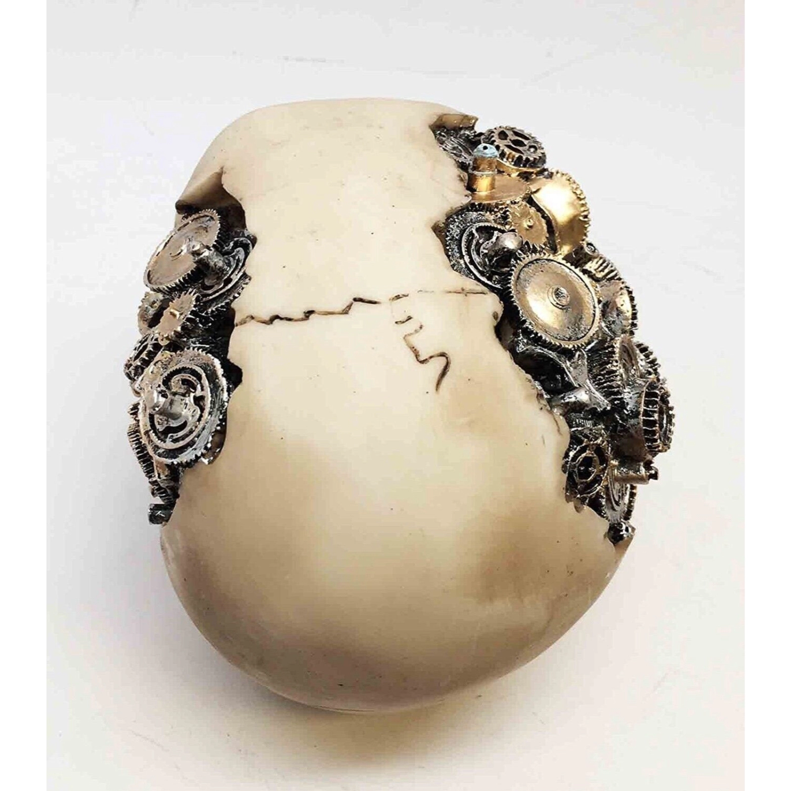 Pacific Giftware Steampunk Human Skull with Metal Gears Figurine Futuristic Steam Punk Decoration 4.75 inch
