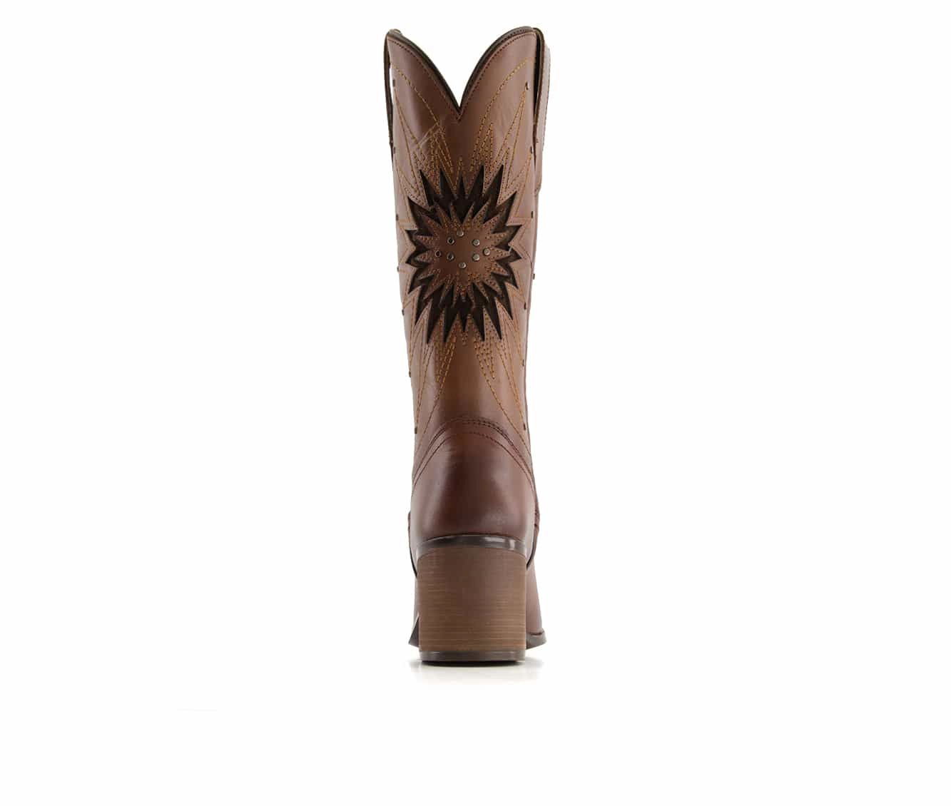 Forastero Womens Genuine Leather Western Boots -, Block Heel