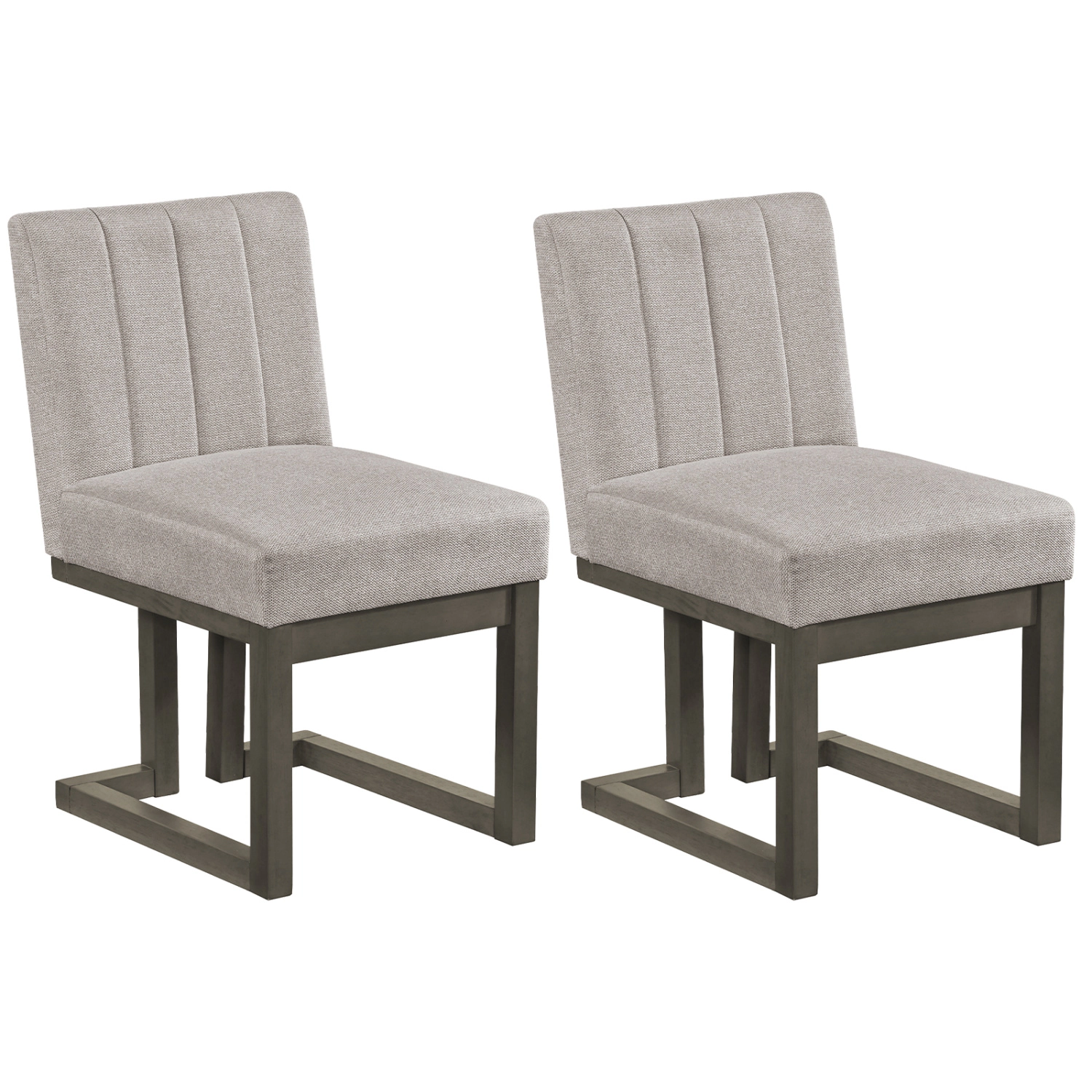 LJG Modern Farmhouse Fabric Dining Chairs Set of with 5.5" Thickened Padded Seat