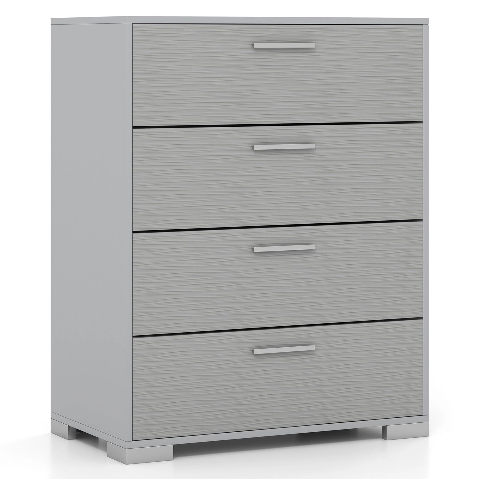 SlickBlue Tall 4-Drawer Storage Chest with Metal Legs and Modern Finish