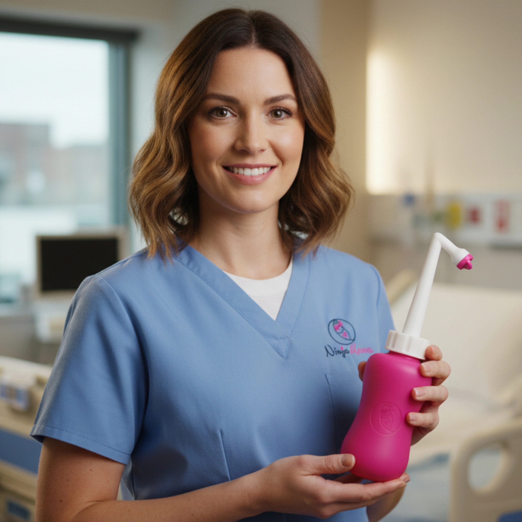 Ninja Mama Women's Postpartum Upside Down Peri Bottle (360ml) – Angled Perineal Care Bottle
