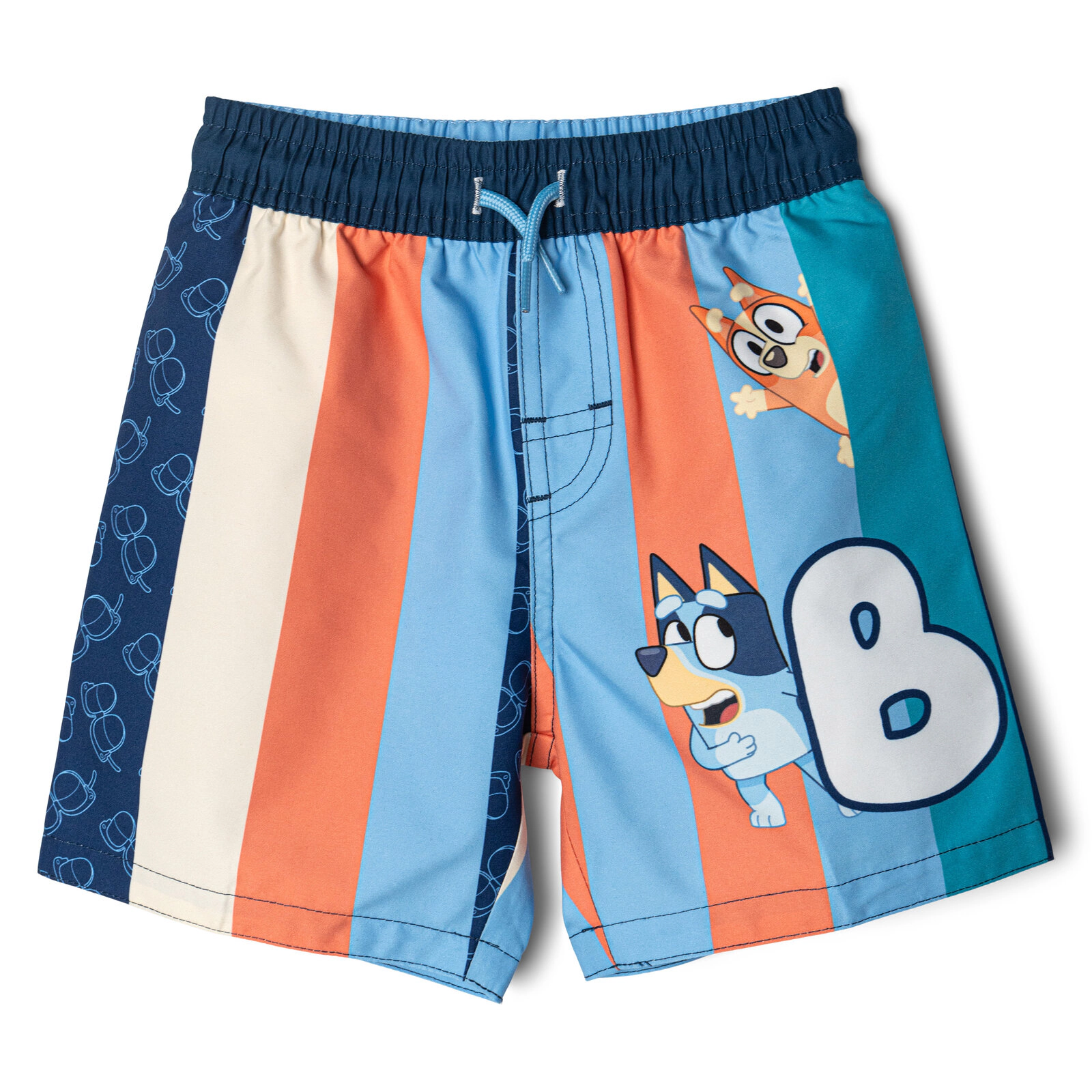 Bluey Boys' UPF 50+ 2-Piece Rash Guard and Swim Trunks Set