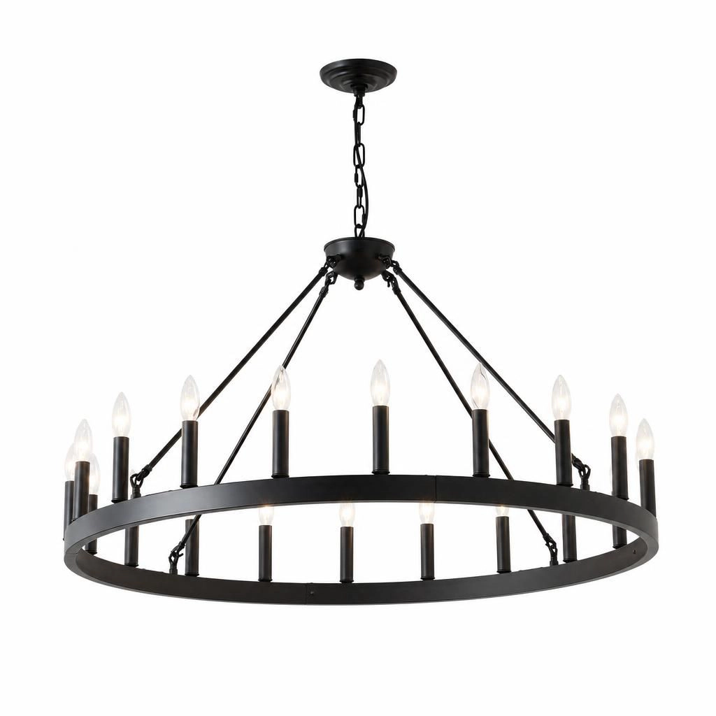 ELEMENT ACE Modern Circular Iron Flush Mount Ceiling Light