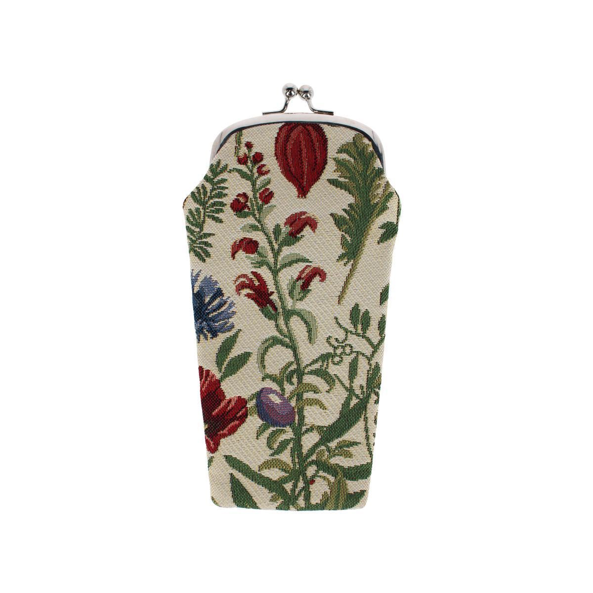 CTM Women's Garden Print Tapesty Glasses Case