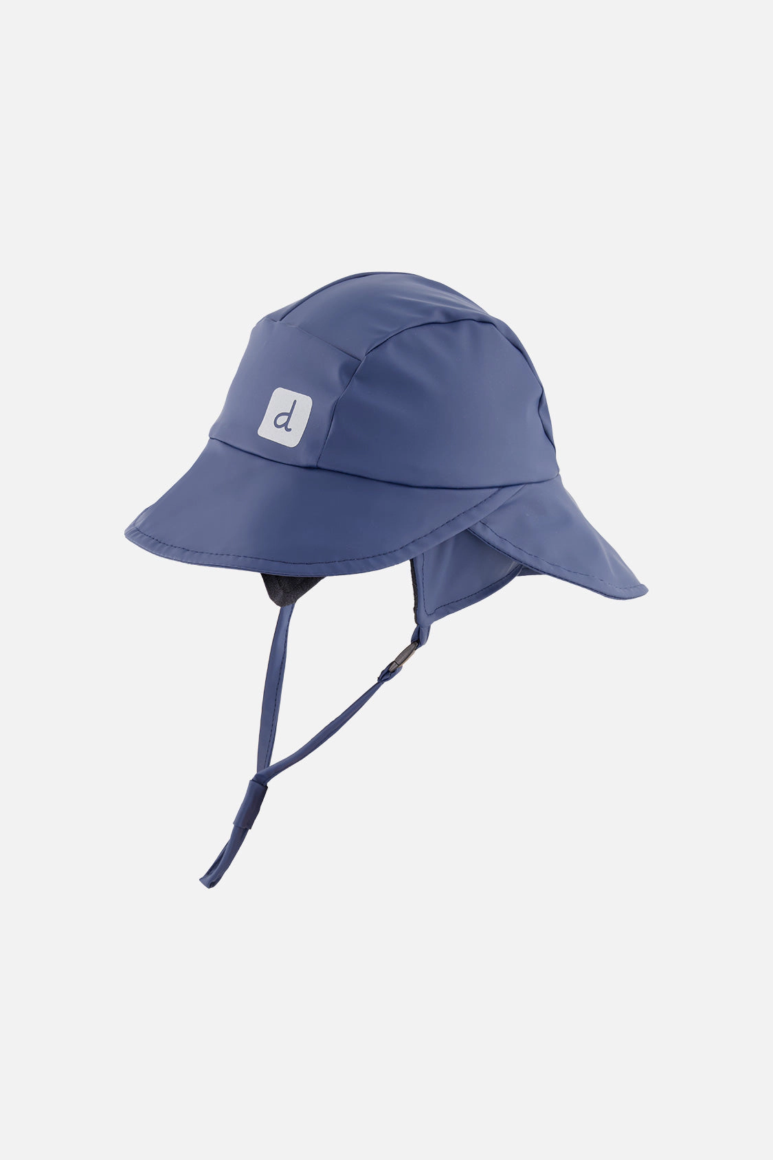 Deux par Deux Unisex Wide-Brim Rain Hat with Ear and Neck Flaps