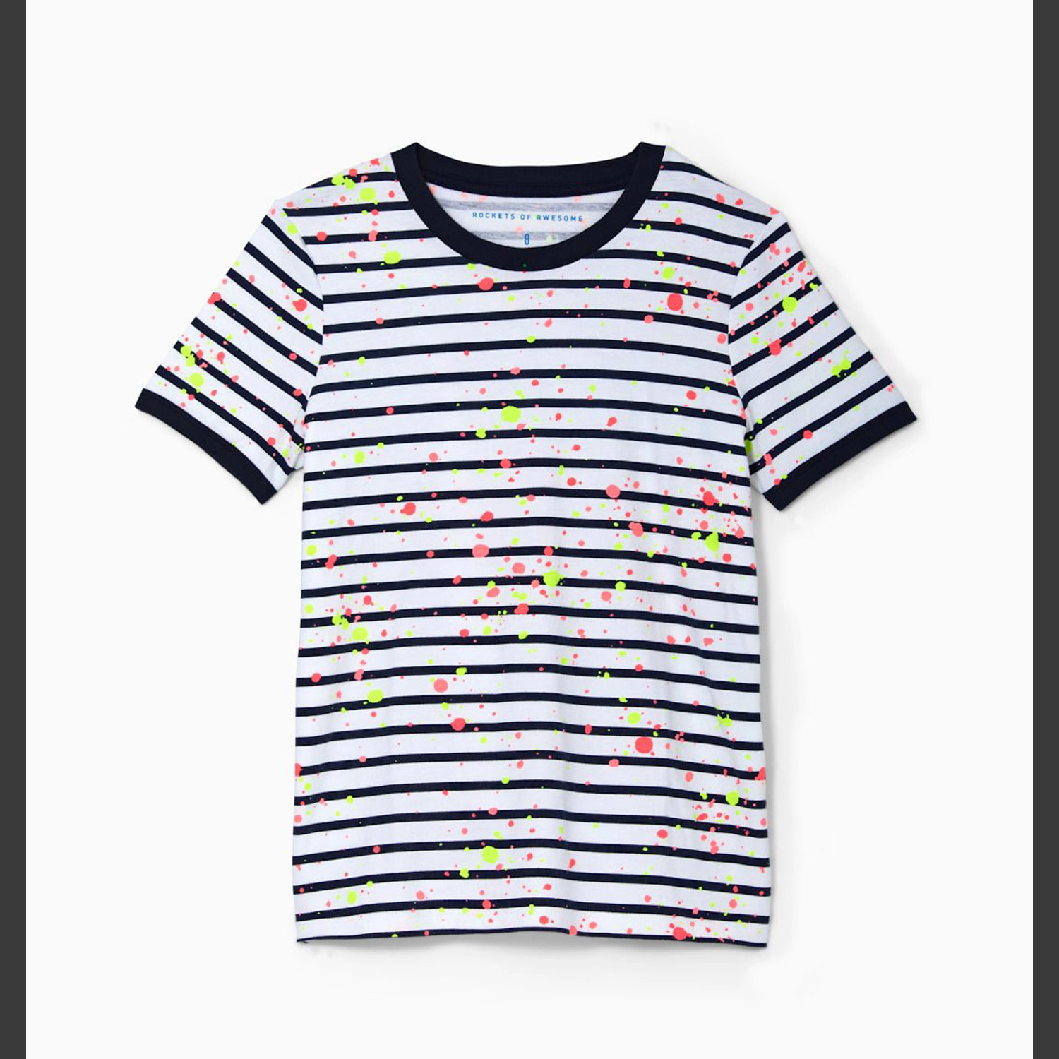 Rockets of Awesome Splatter Stripe Ringer Tee for Boys