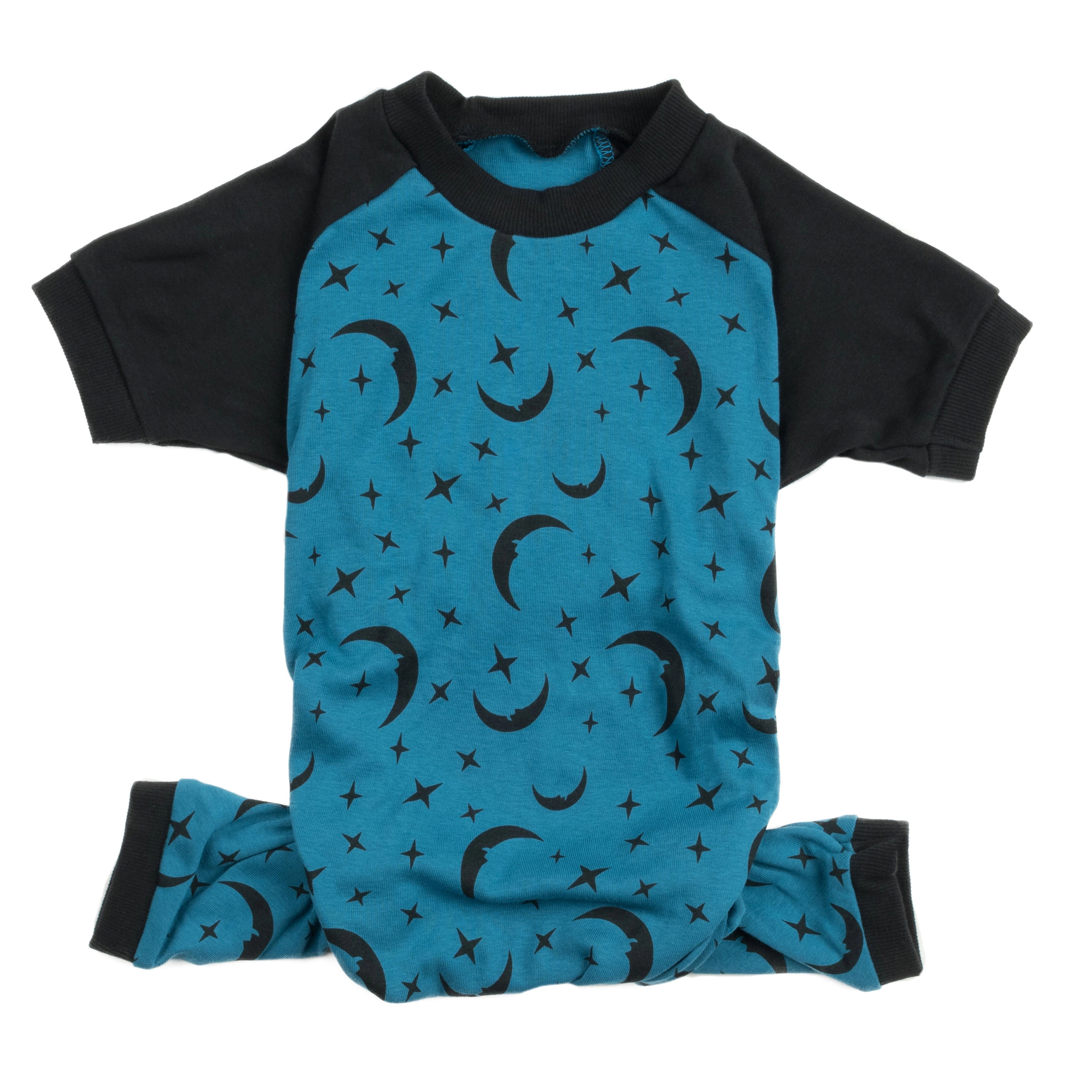 Leveret Dog Cotton Teal Moon & Stars Pajamas