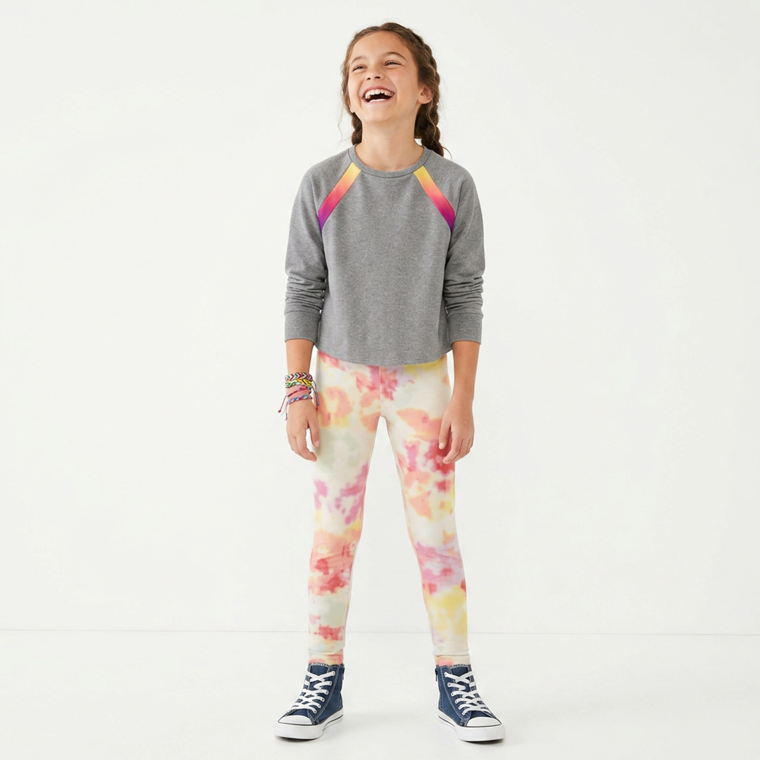 Rockets of Awesome Rainbow Ombre Active Tee for Girls