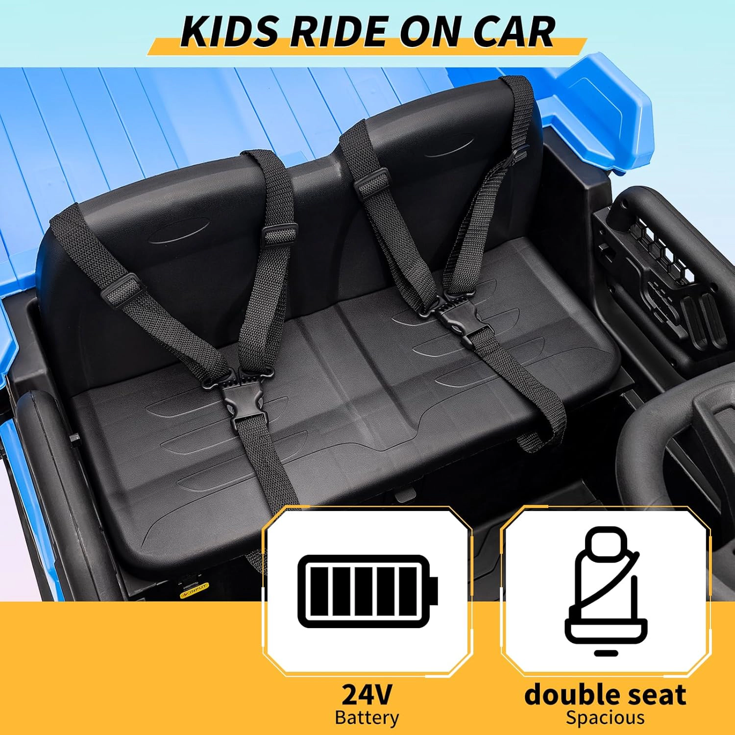 24V 2-Seater Kids Ride On Dump Truck, Electric Construction Car w/ Remote, 2WD/4WD, Lift Bed, Shovel, Music & Lights