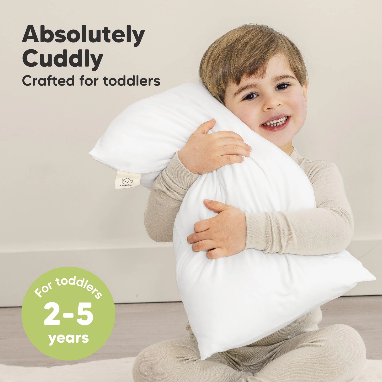 KeaBabies Cuddly Toddler Pillow with Pillowcase