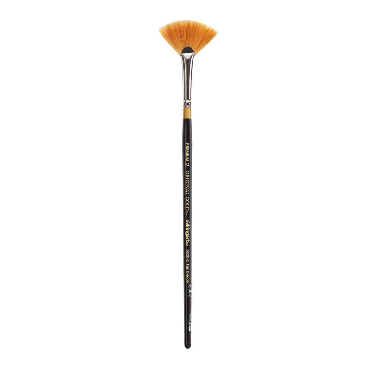 KINGART Original Gold 9200 Fan Blender Brush - Golden Taklon