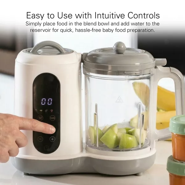 Sperric Baby Food Maker and Steamer, Baby Blender, Baby Food Processor - Compact Baby Food Steamer and Blender
