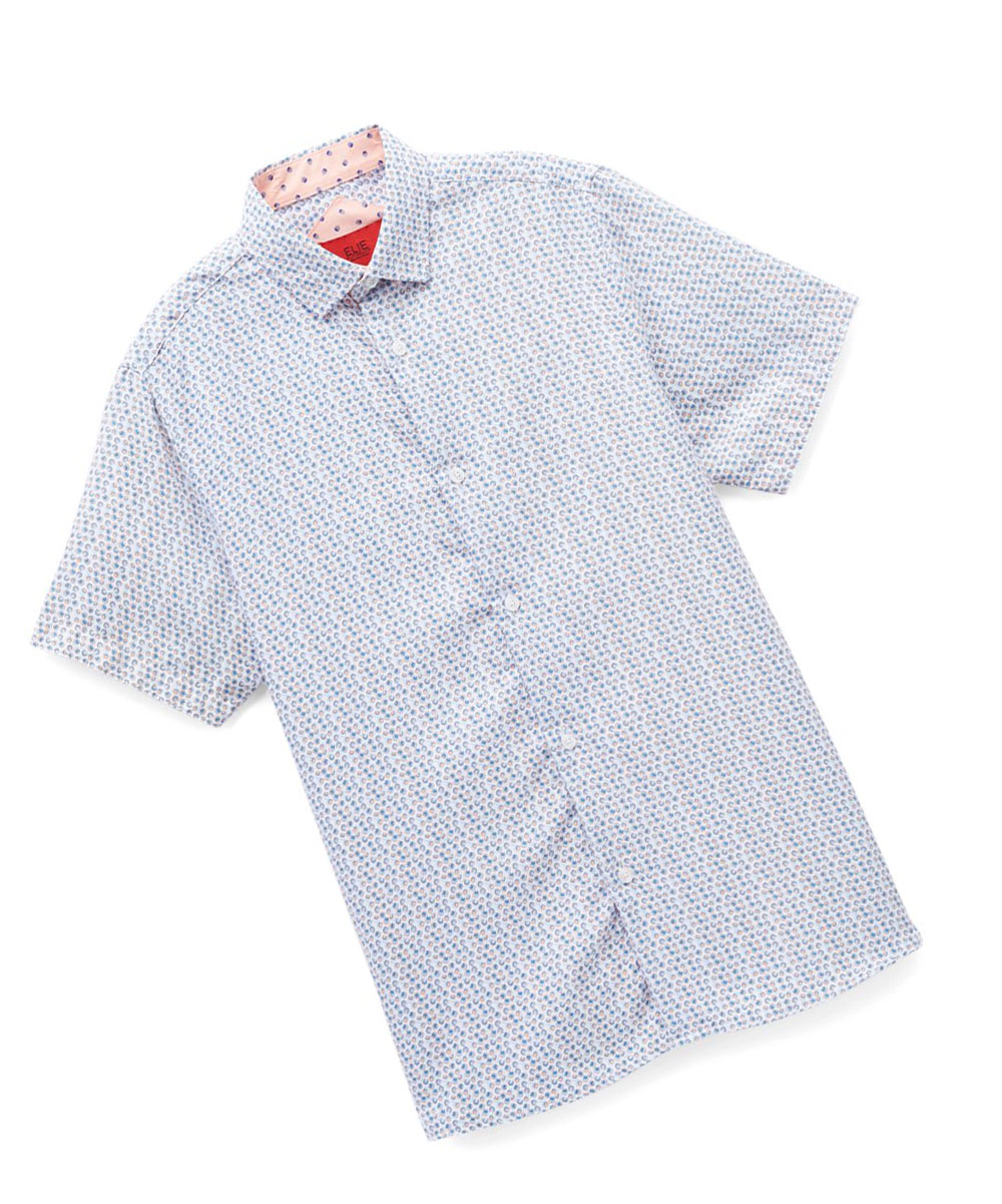 Elie Balleh Boys Slim Fit Printed Button-Down Shirt