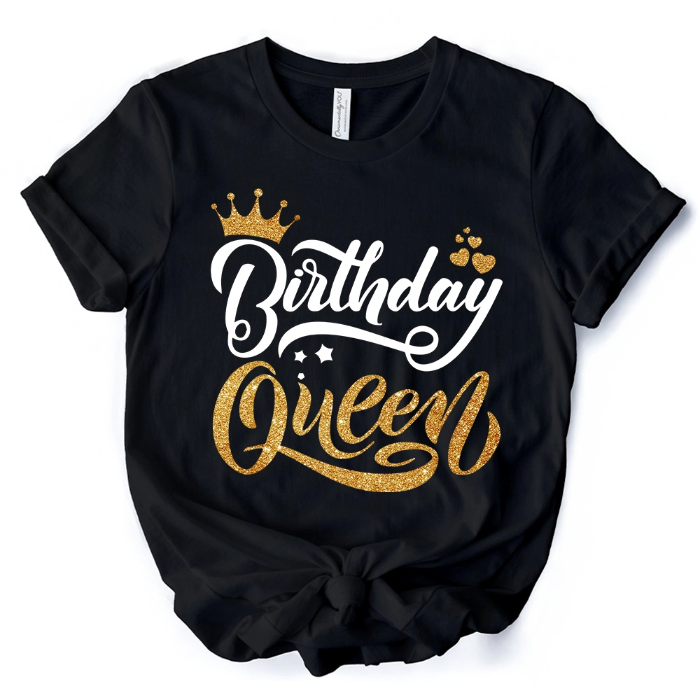 OrnamentallyYou Womens Birthday Queen T-Shirt