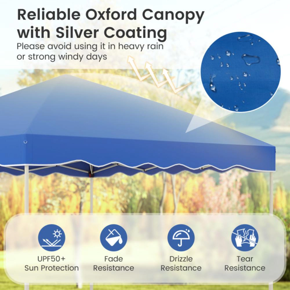 Hivvago Foldable 10 X Feet Pop up Canopy Tent with Wheeled Bag