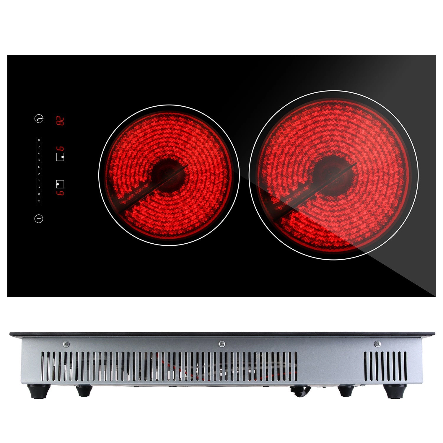 GBruno Dual Zone 1900W Electric Ceramic Cooktop