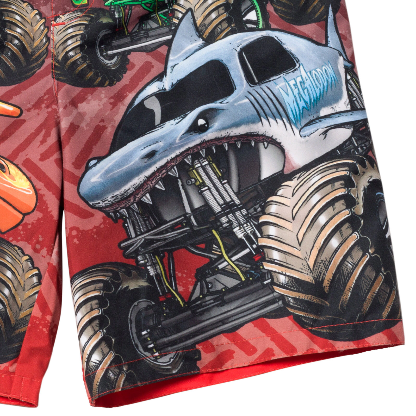 Monster Jam Boys' Swim Trunks with Mesh Lining