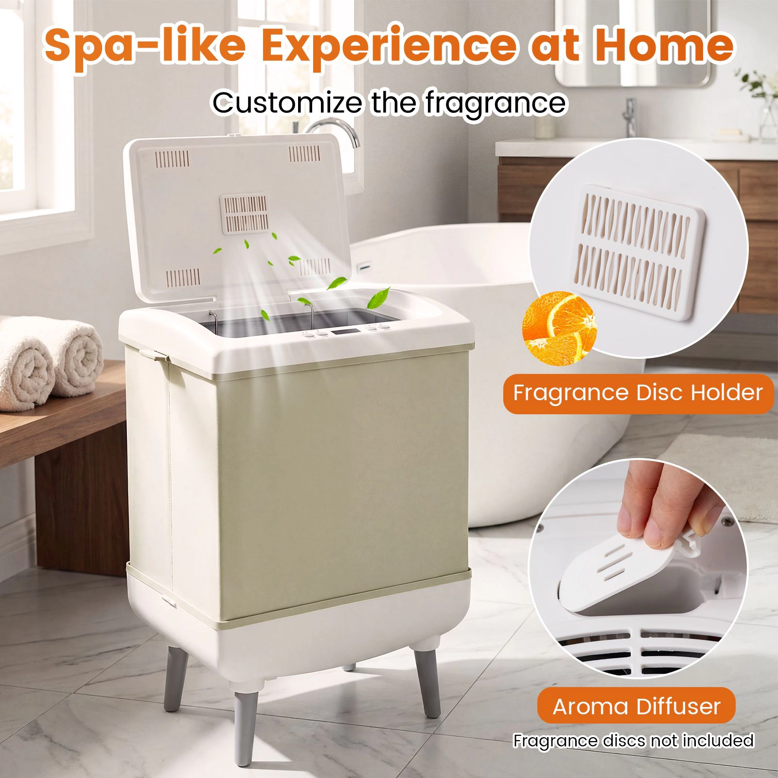 SlickBlue 35L Towel Warmer Bucket with 360° Heating and Child Lock
