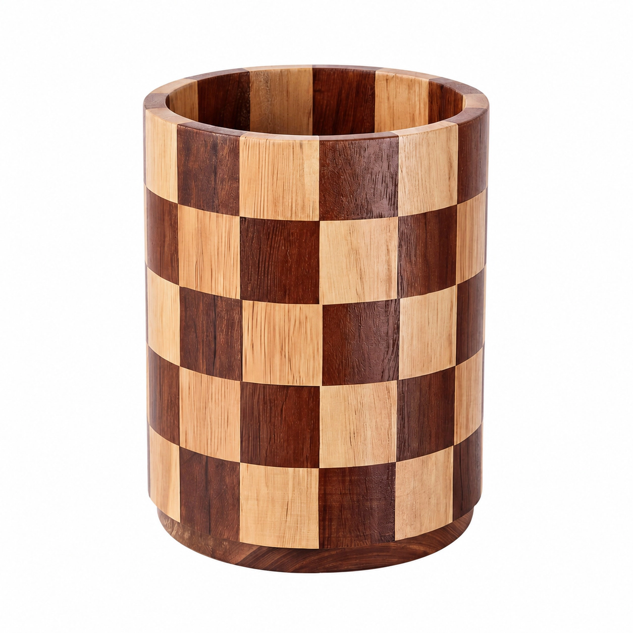 WZK 360 Rotating Wooden 15 Pcs Kitchen Utensil Holder