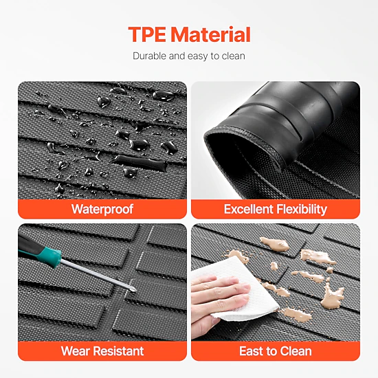 HONGGE Custom Fit TPE Cargo Mat for Hyundai Palisade 2020-2024, Trunk Liner with Backrest Mats, Waterproof Protector