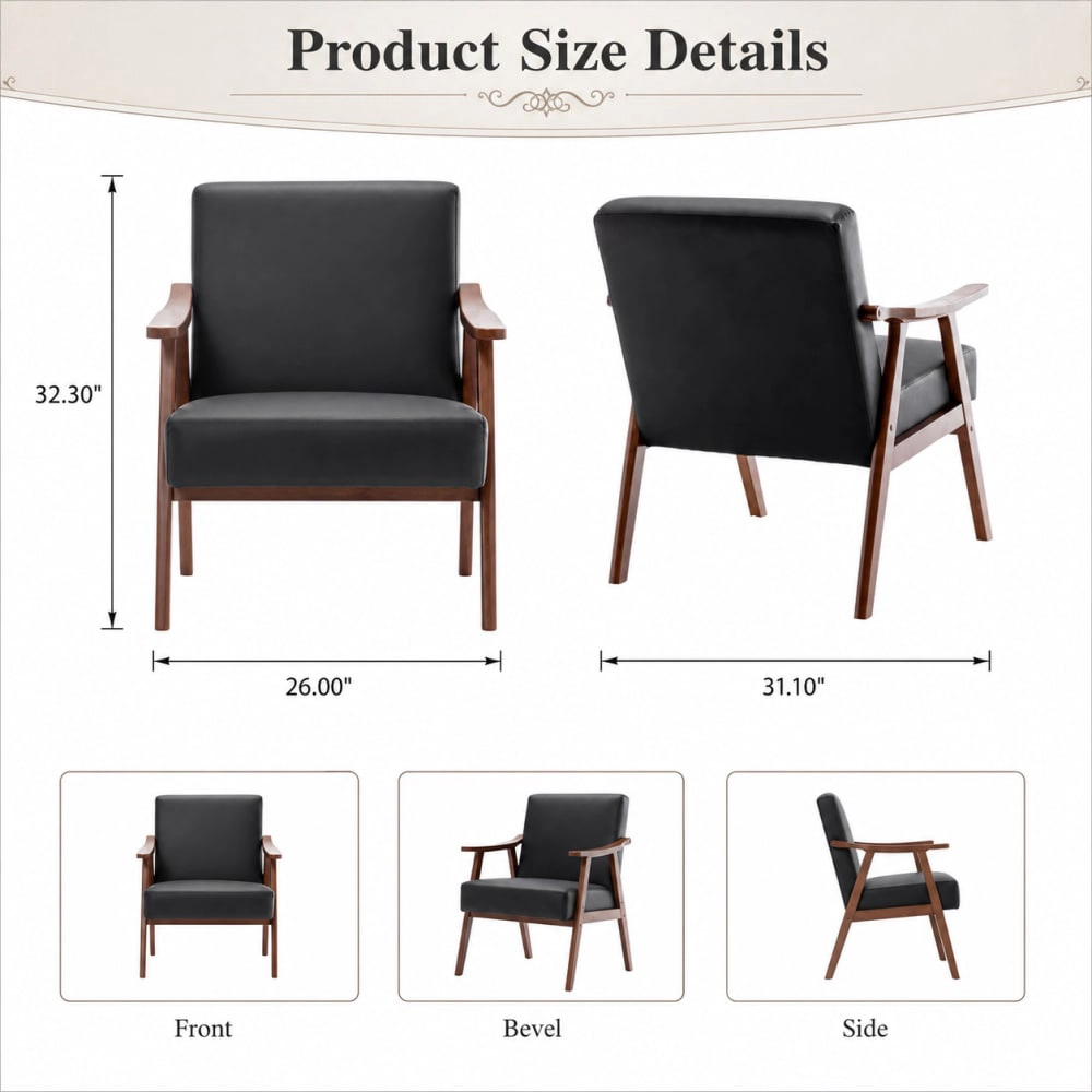 GOODSILO Upholstered Velvet Accent Chair Stylish Durable Seating