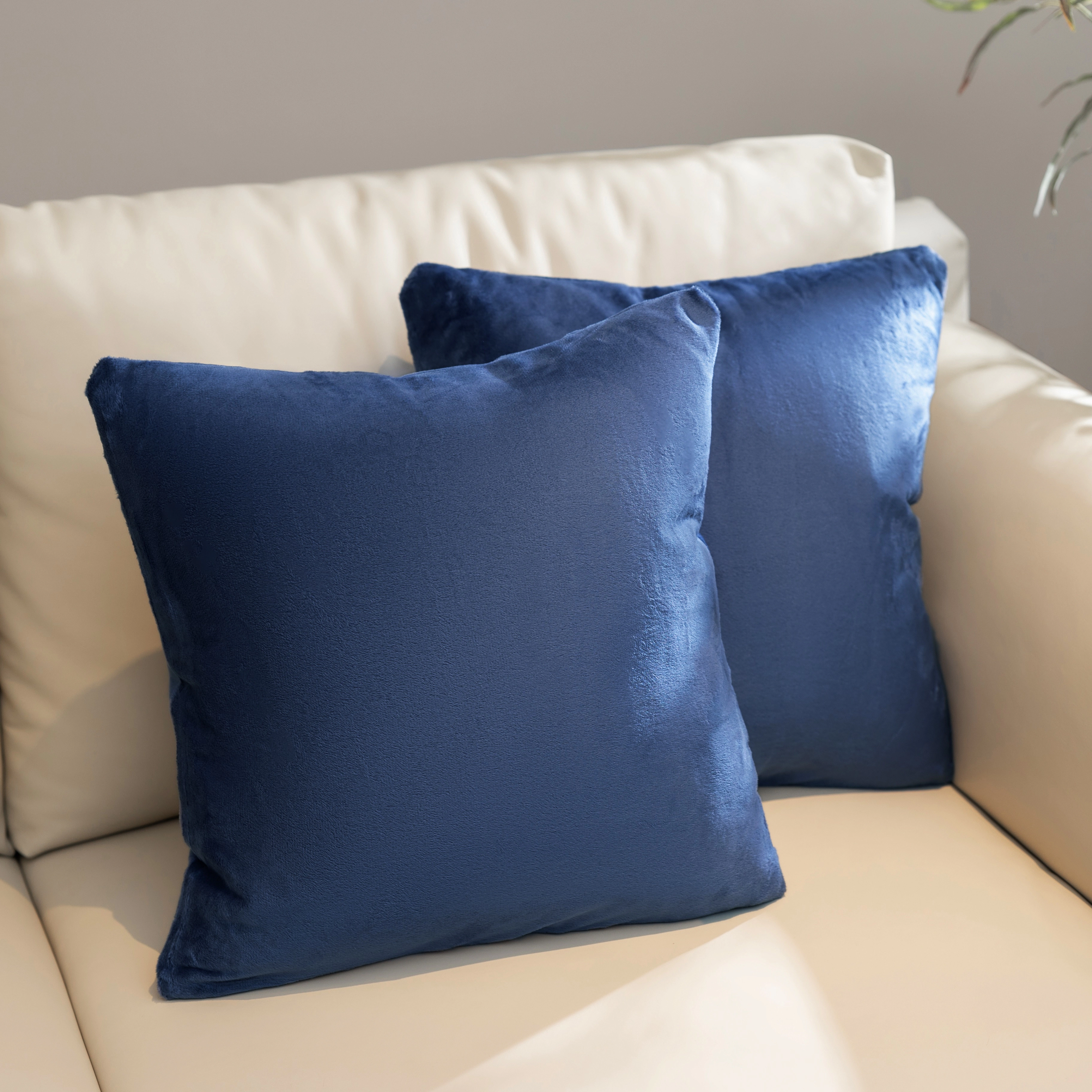 Cheer Collection -Inch Velour Decorative Throw Pillows with Inserts