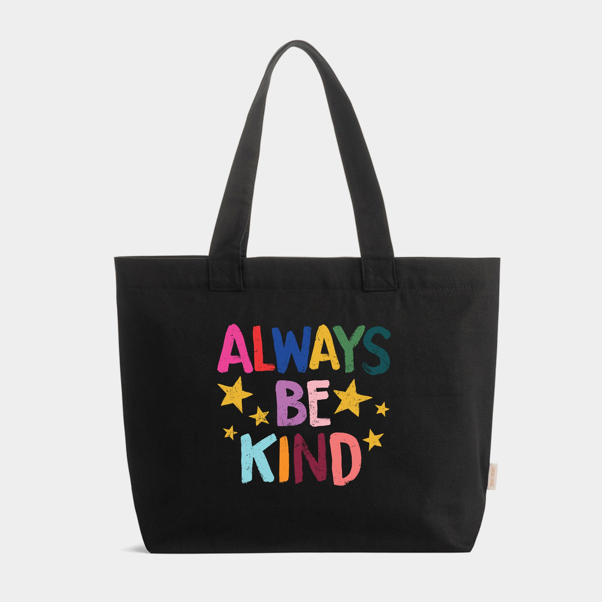 Simply Sage Market - Zippered Canvas Tote Always Be Kind Stars