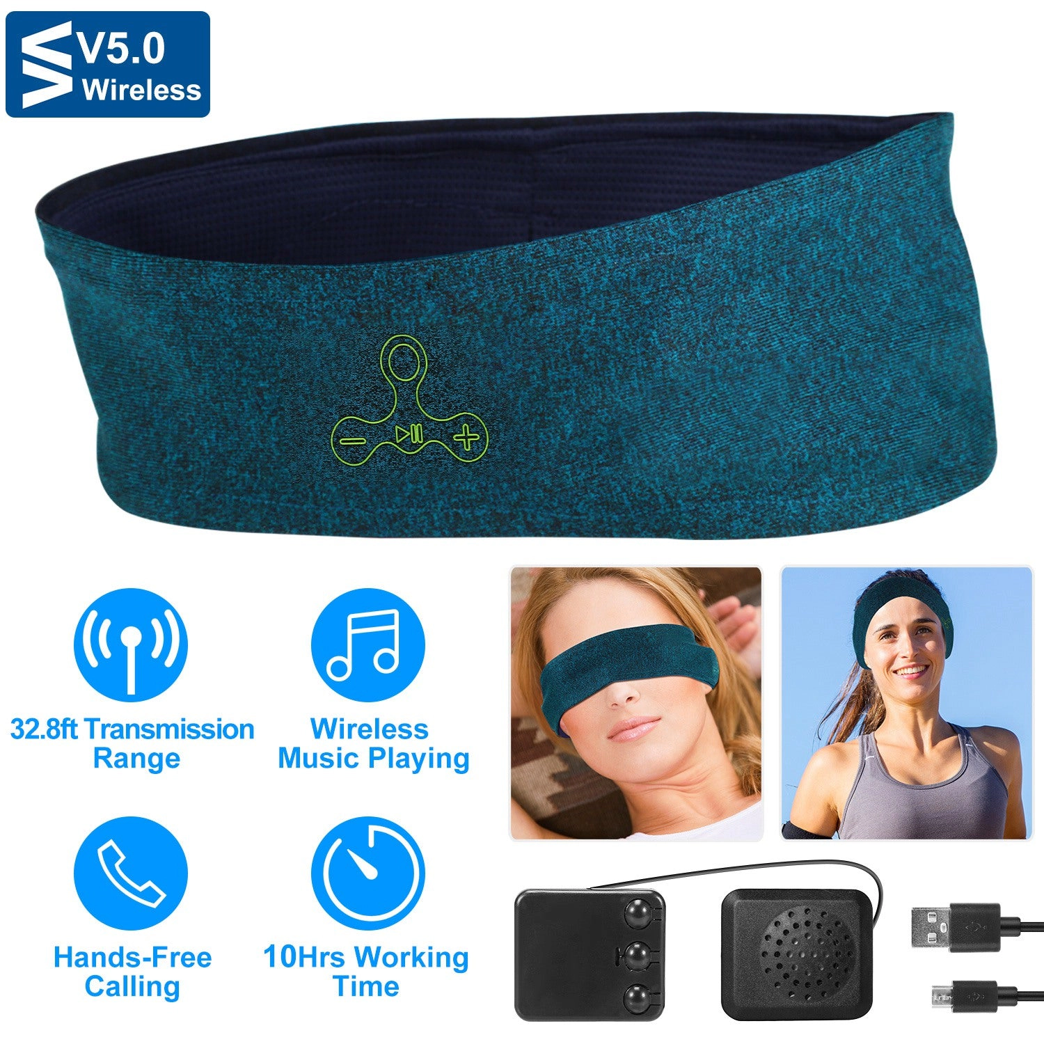 GBruno Wireless Sleep Headphones Music Sports Headband