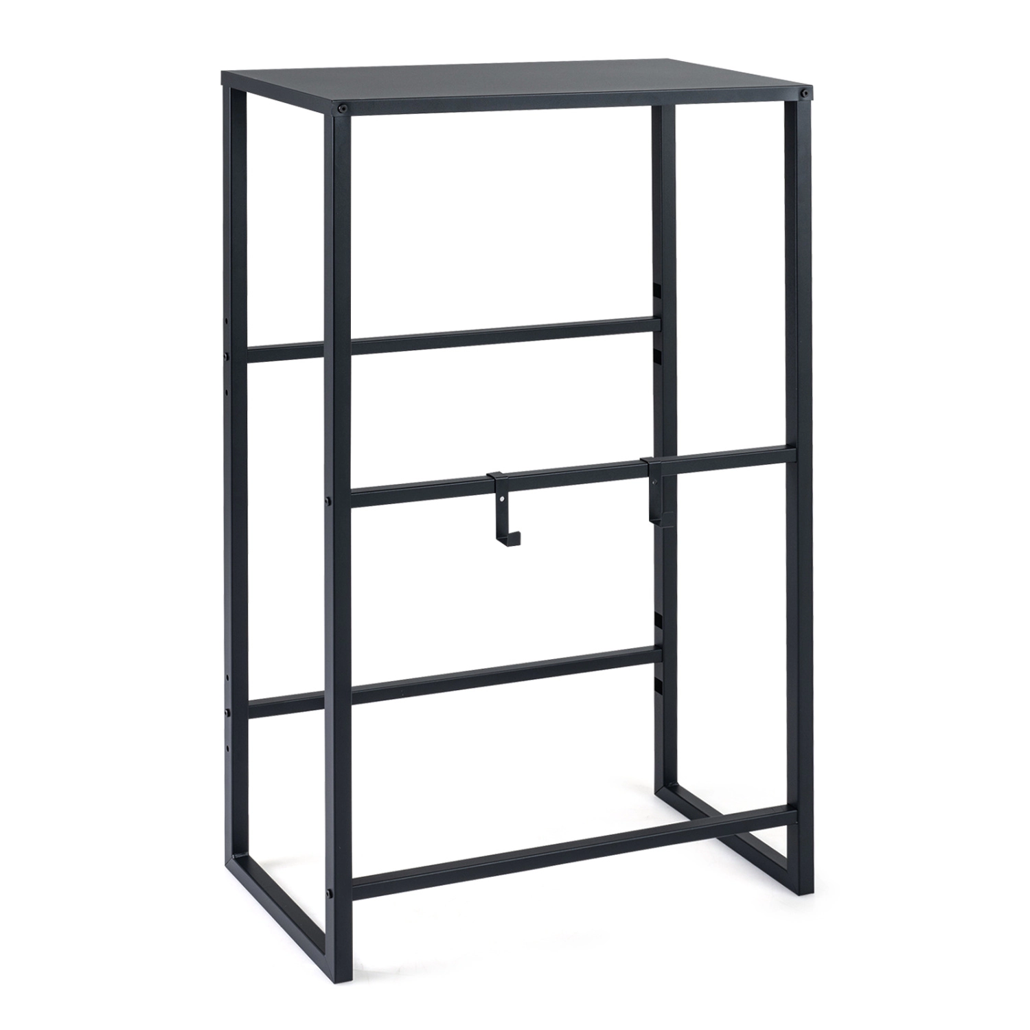 LJG 3-Tier Drink Crate Rack with Shelf for Beer and Water for Kitchen and Garage