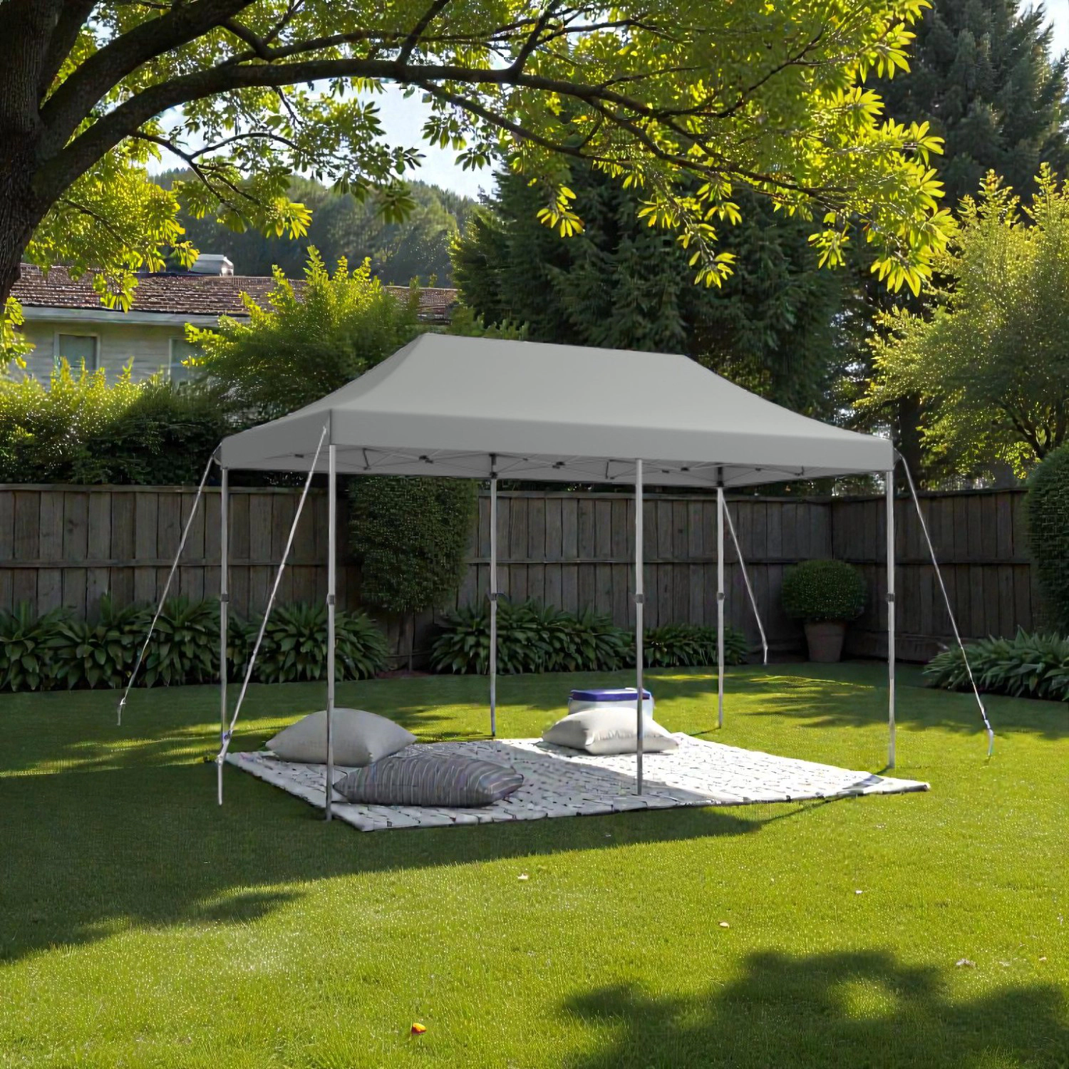 Hivvago 10x20 FT Durable Pop-Up Shade Canopy with Adjustable Frame and Carry Case