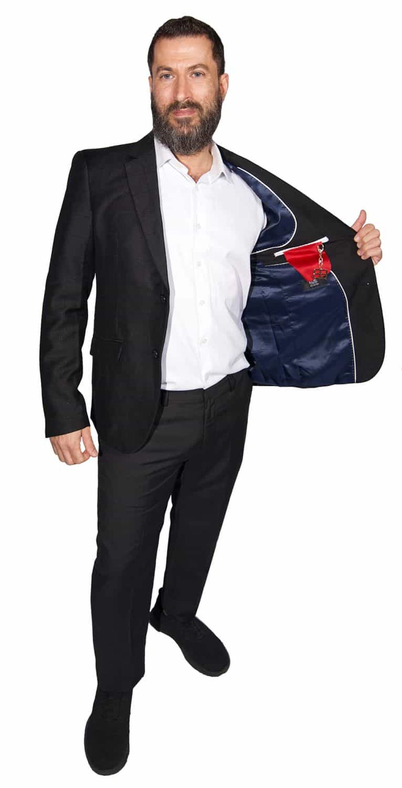 Elie Balleh Men's Slim Fit Solid Plaid Sports Coat Jacket