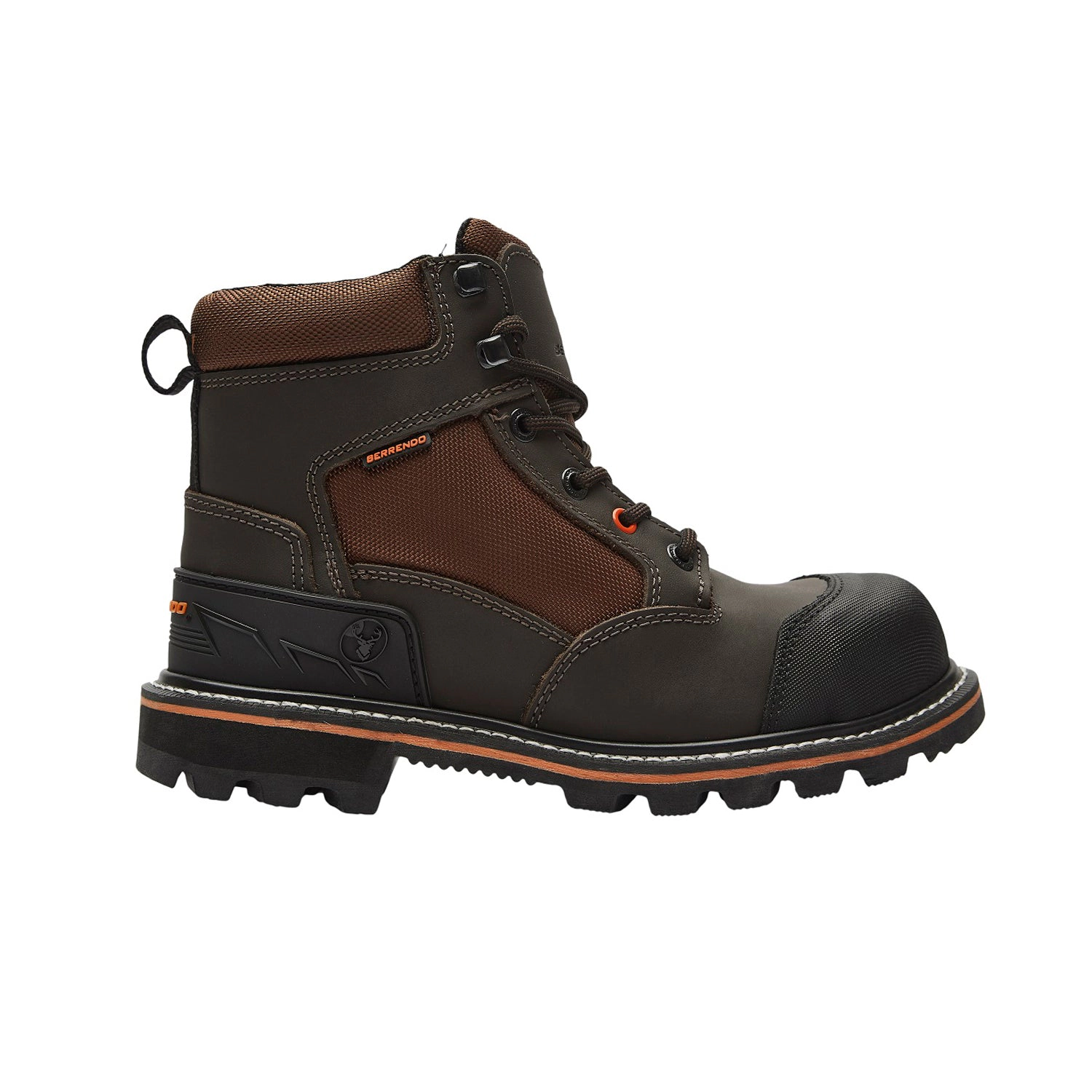 Berrendo Mens 6" Steel Toe Work Boots - Electrical Hazard, Oil & Slip Resistant