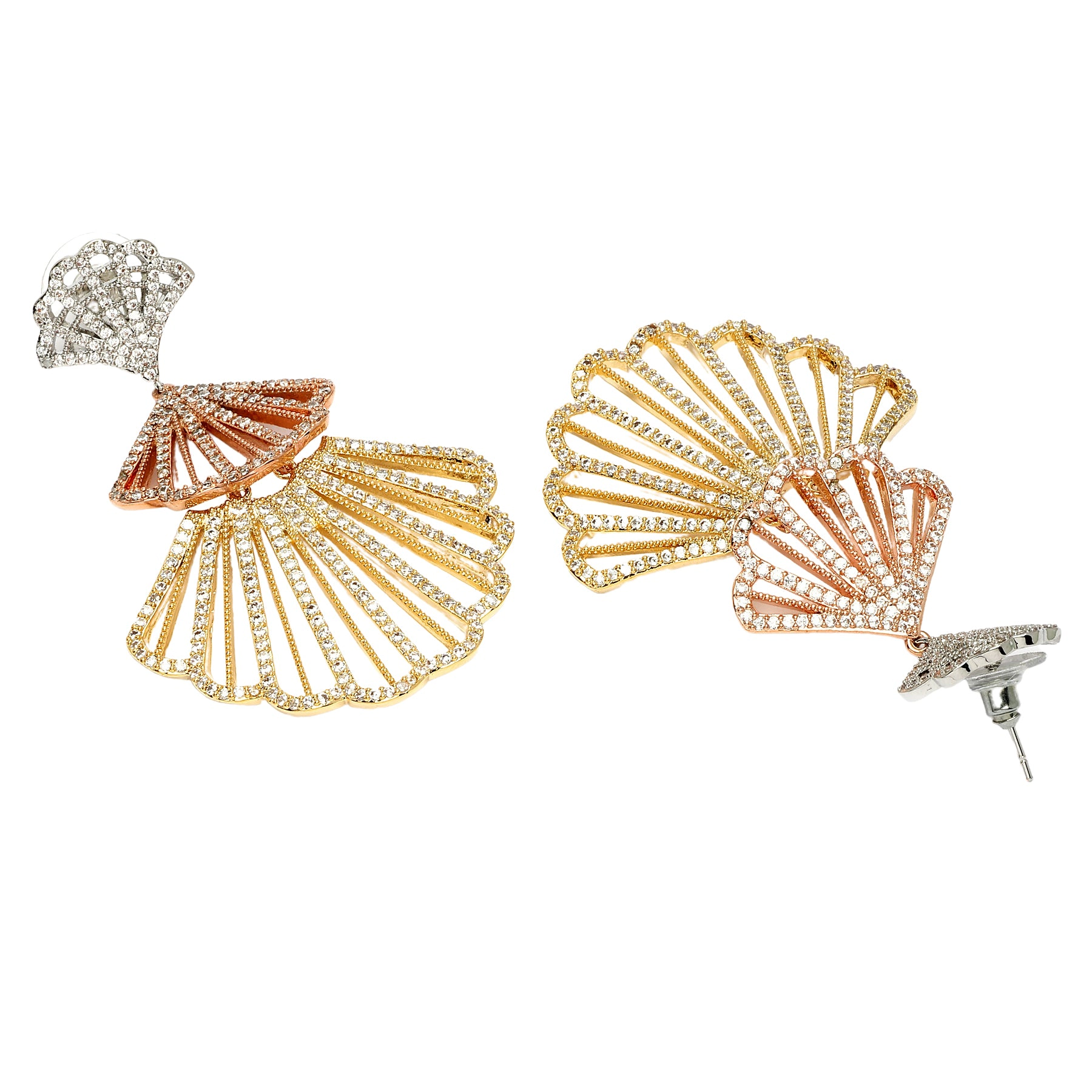 AGP PARIS Womens Diva Shell Shaped Drop Earrings