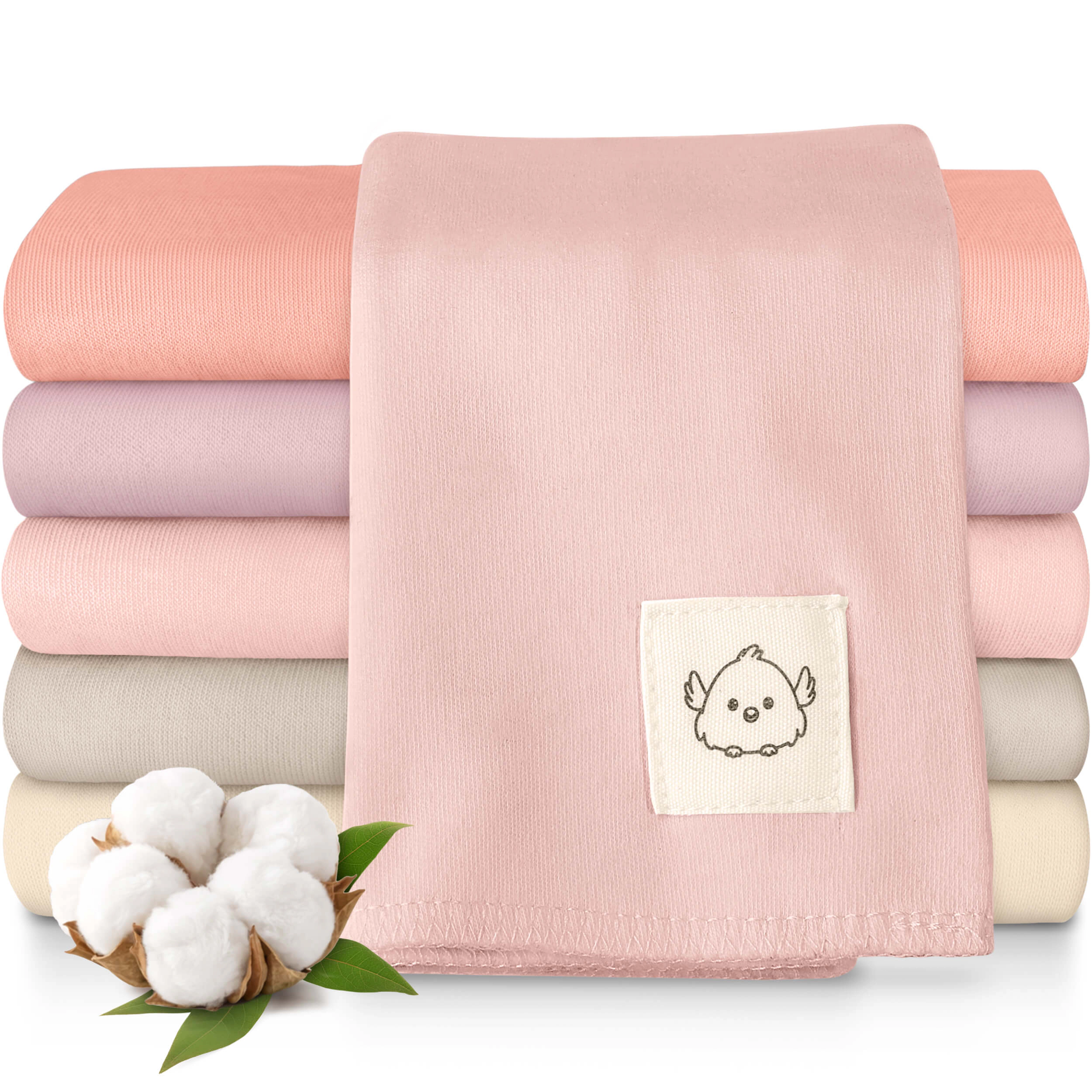 KeaBabies Shea Burp Cloths for Baby Boys, Girls